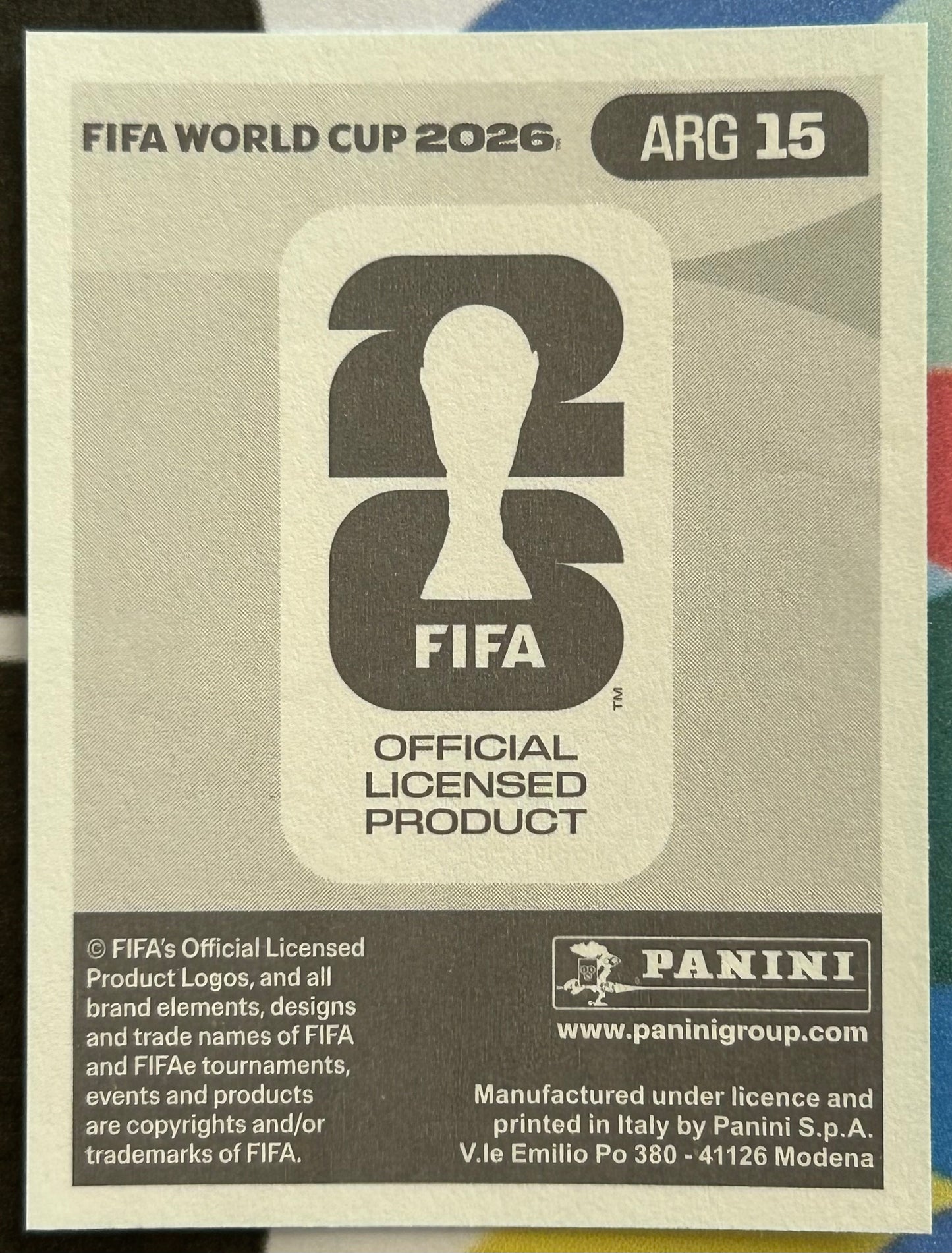 Panini FIFA World Cup 2026 Official Sticker Collection - FRANCO MASTANTUONO (ARGENTINA) ARG15