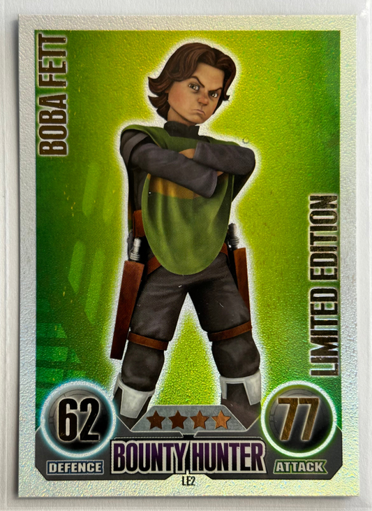 Topps Star Wars Force Attax 2010 - BOBA FETT Limited Edition LE2 (UK Series 1)