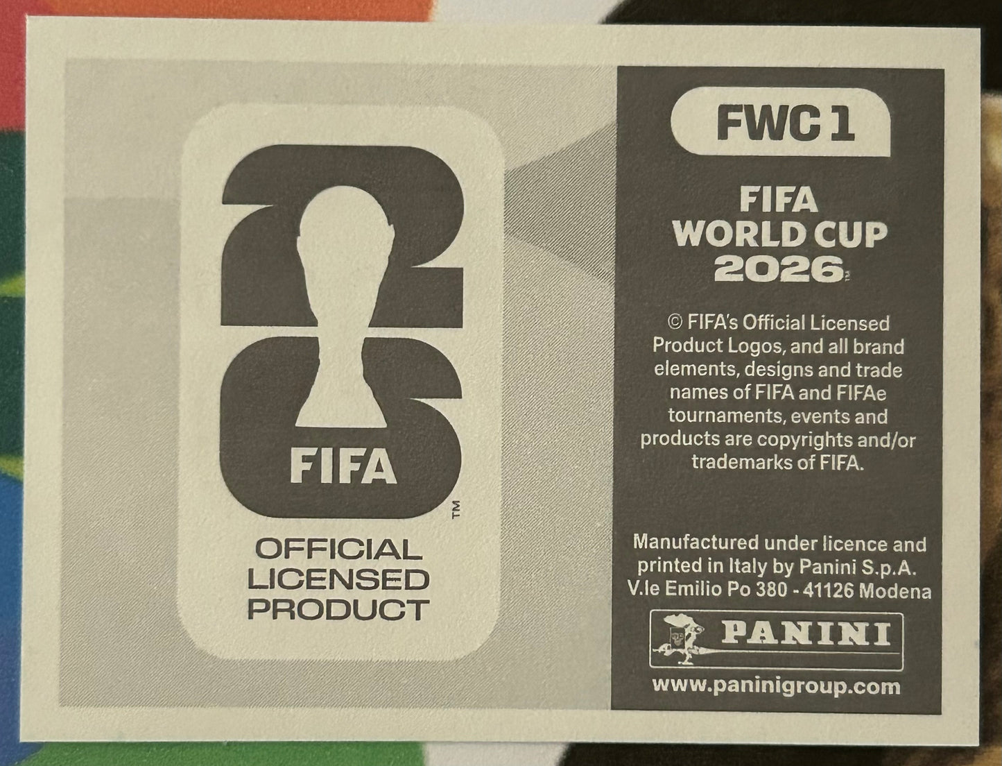 Panini FIFA World Cup 2026 Official Sticker Collection - OFFICIAL EMBLEM Foil Sticker FWC1