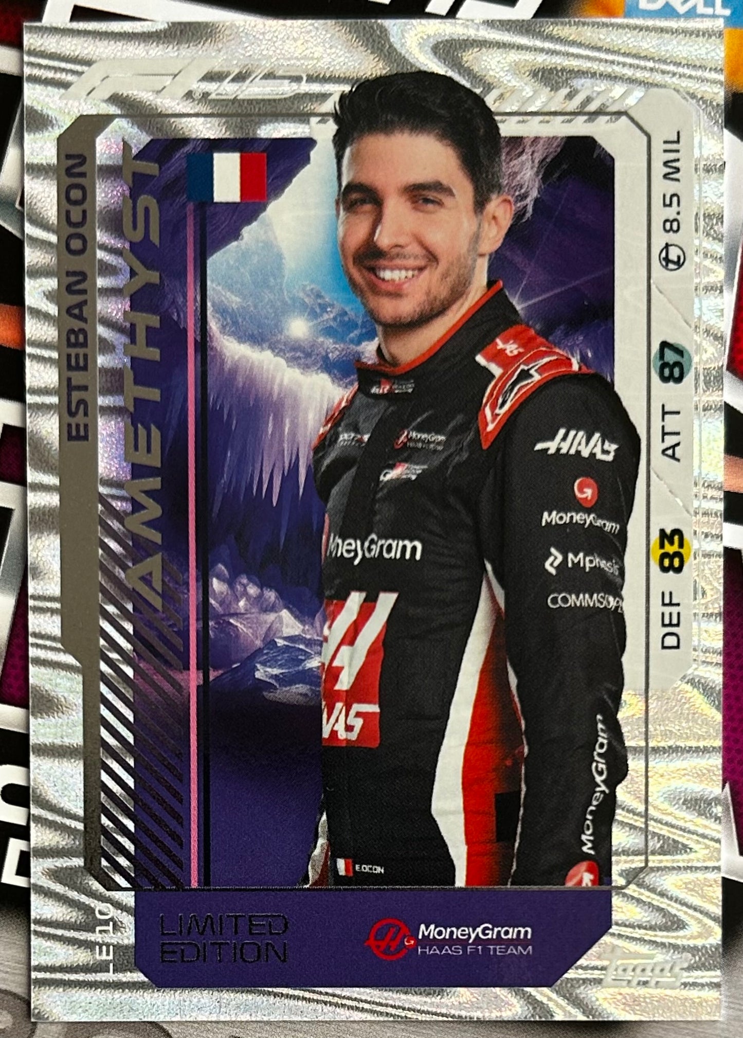 Topps F1 Turbo Attax 2025 - ESTEBAN OCON (MONEYGRAM HAAS) Amethyst Limited Edition LE10
