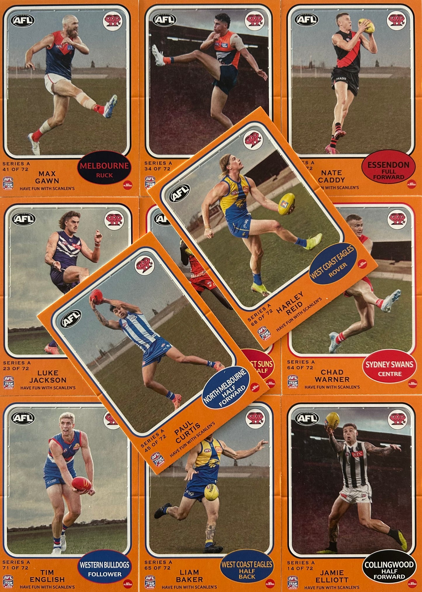 AFL Teamcoach 2026 - SCANLENS DIE-CUT Insert Cards (#1 to #72)