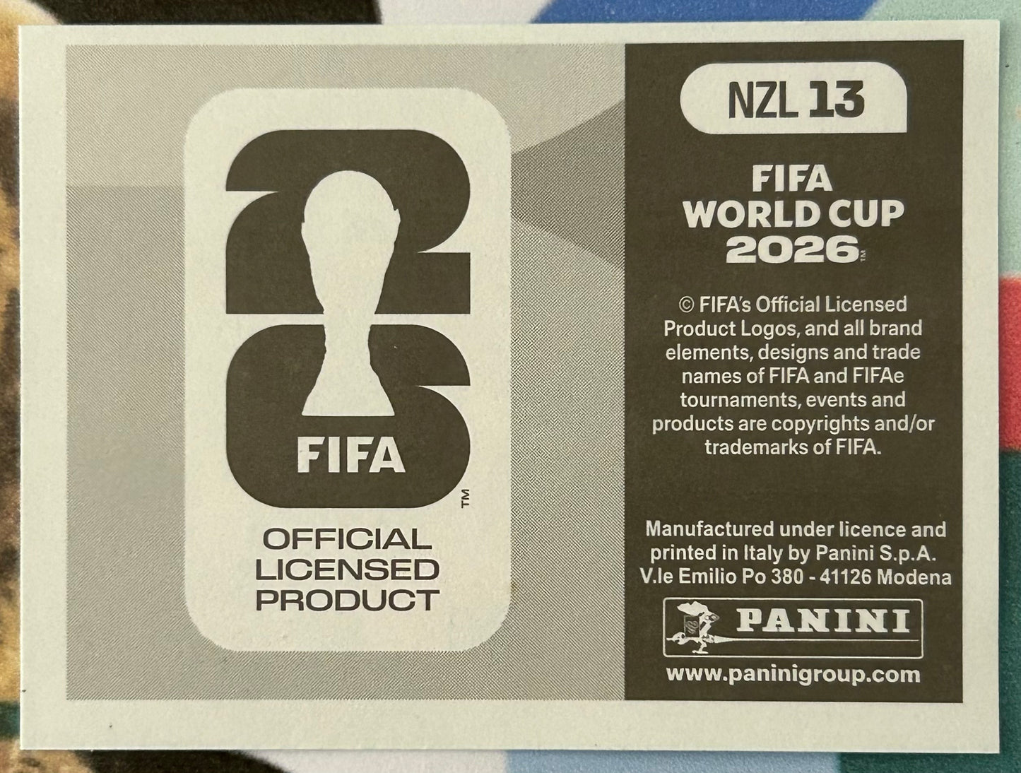Panini FIFA World Cup 2026 Official Sticker Collection - TEAM PHOTO (NEW ZEALAND) NZL13