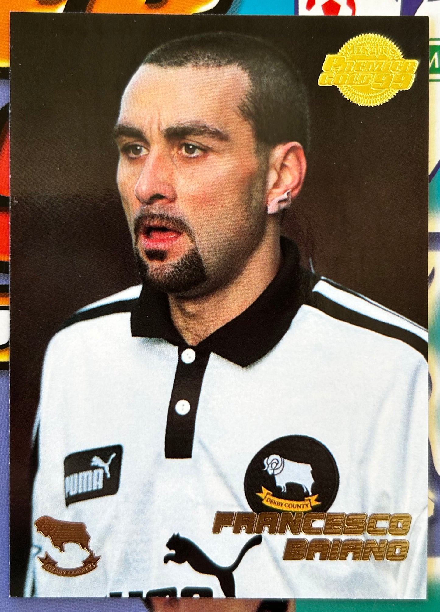 Merlin's Premier Gold 99 Trading Cards - FRANCESCO BAIANO (DERBY COUNTY) #53