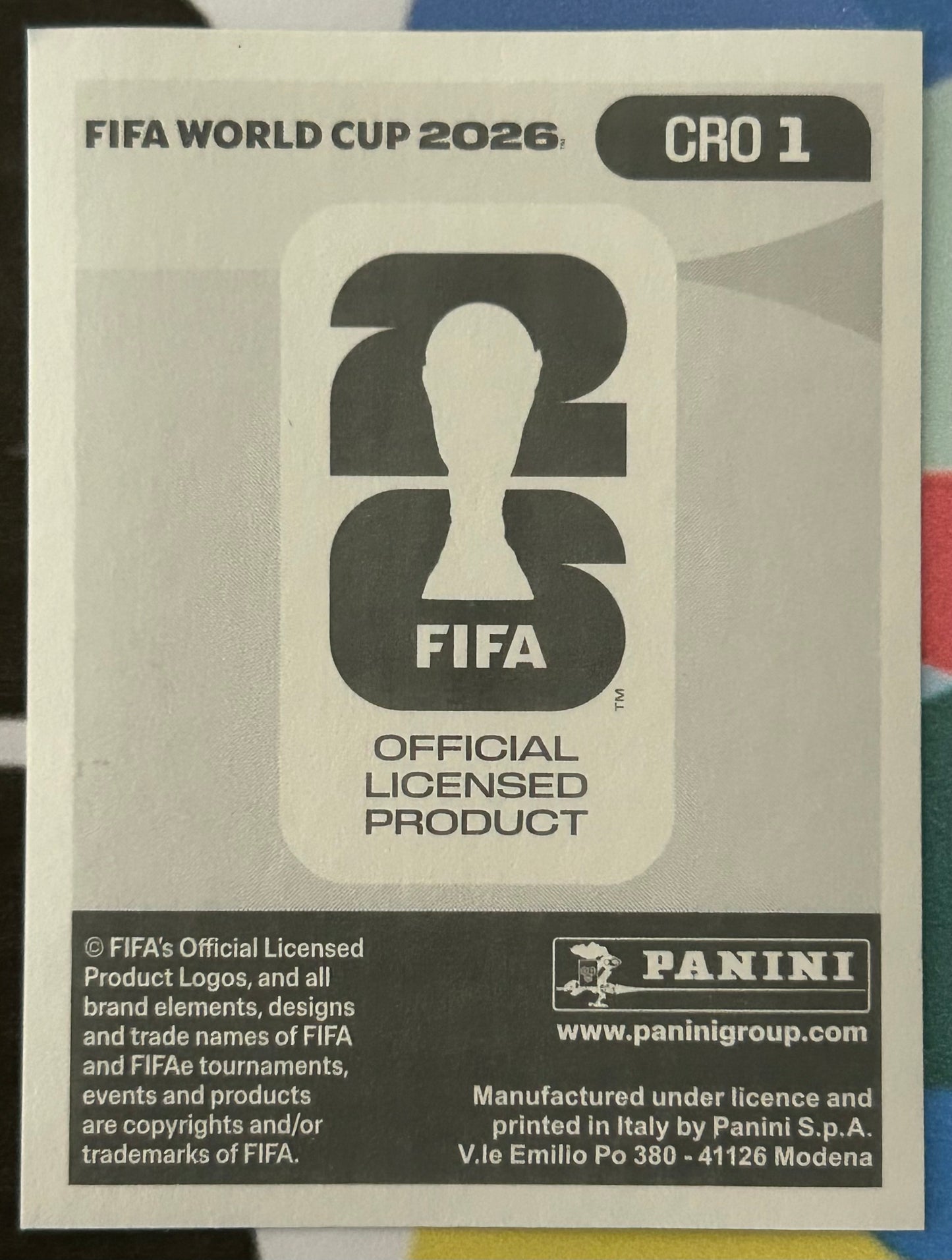 Panini FIFA World Cup 2026 Official Sticker Collection - EMBLEM (CROATIA) Foil Sticker CRO1
