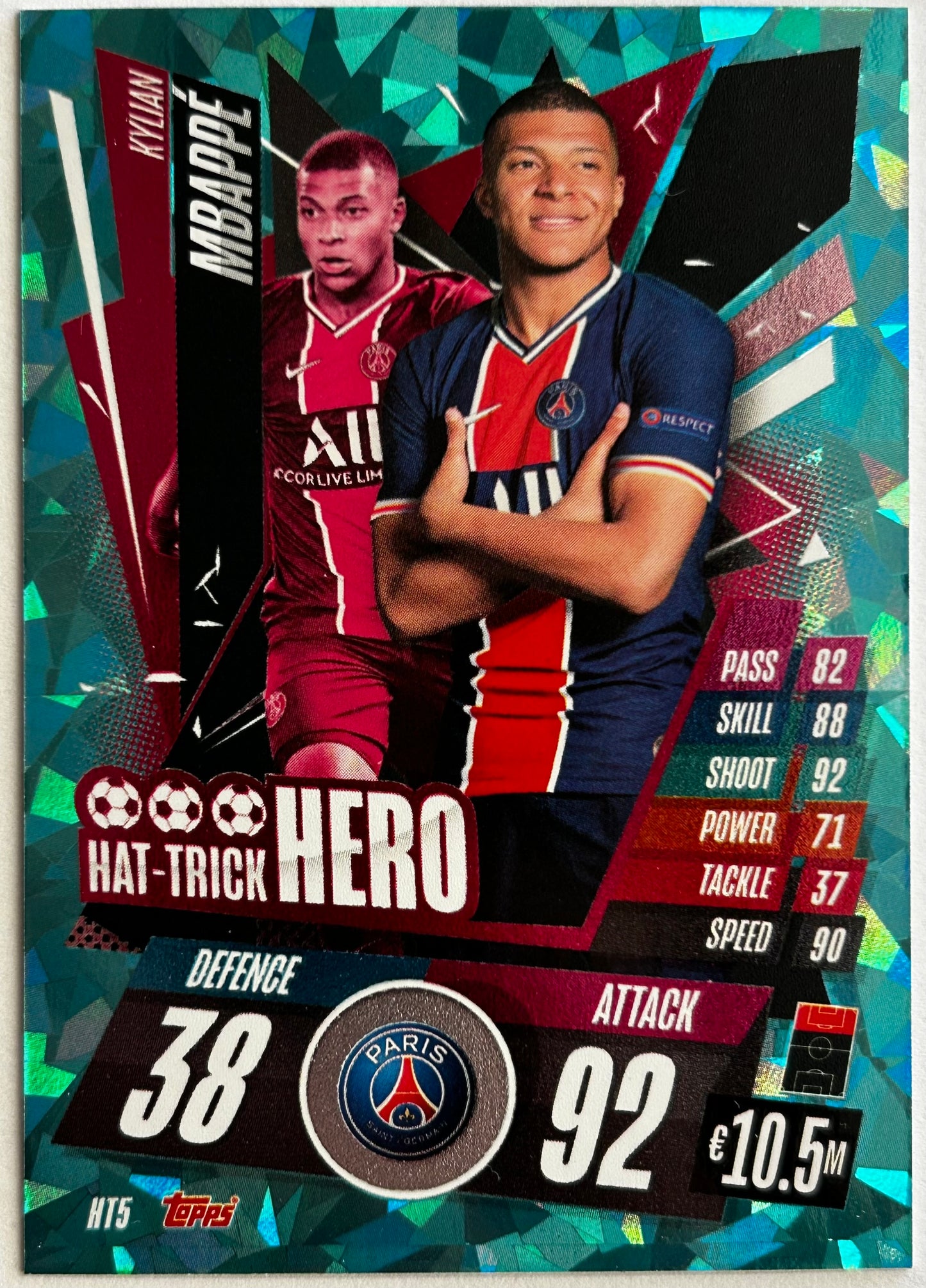 Topps 2020-21 Match Attax UEFA Champions League - Single HAT-TRICK HERO Cards (HT1 - HT5)