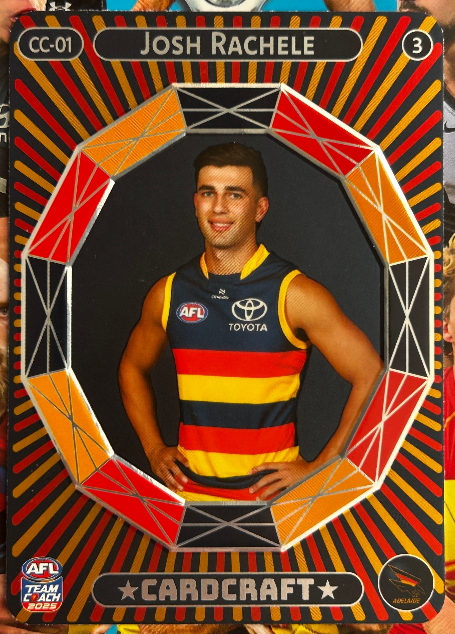 AFL Teamcoach 2025 - JOSH RACHELE (ADELAIDE CROWS) Card Craft CC-01 Portrait 1:6 packs