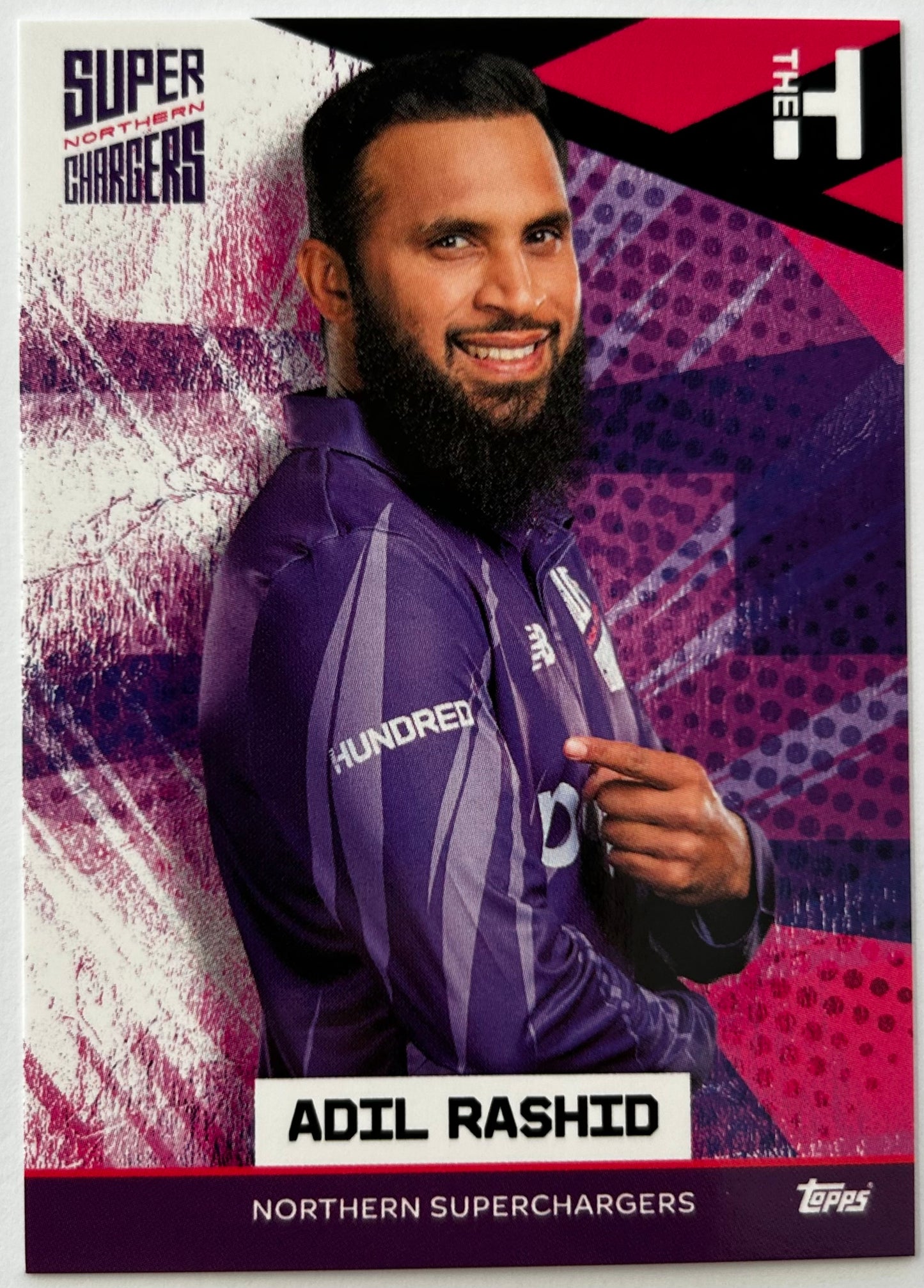 Topps The Hundred 2022 Trading Card Collection - ADIL RASHID (Northern Superchargers)