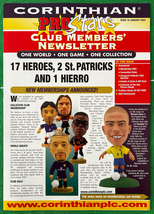 Corinthian ProStars Club Members Newsletter - Issue 18 January 2003