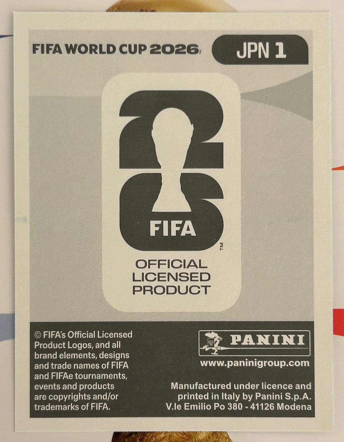 Panini FIFA World Cup 2026 Official Sticker Collection - EMBLEM (JAPAN) Foil Sticker JPN1