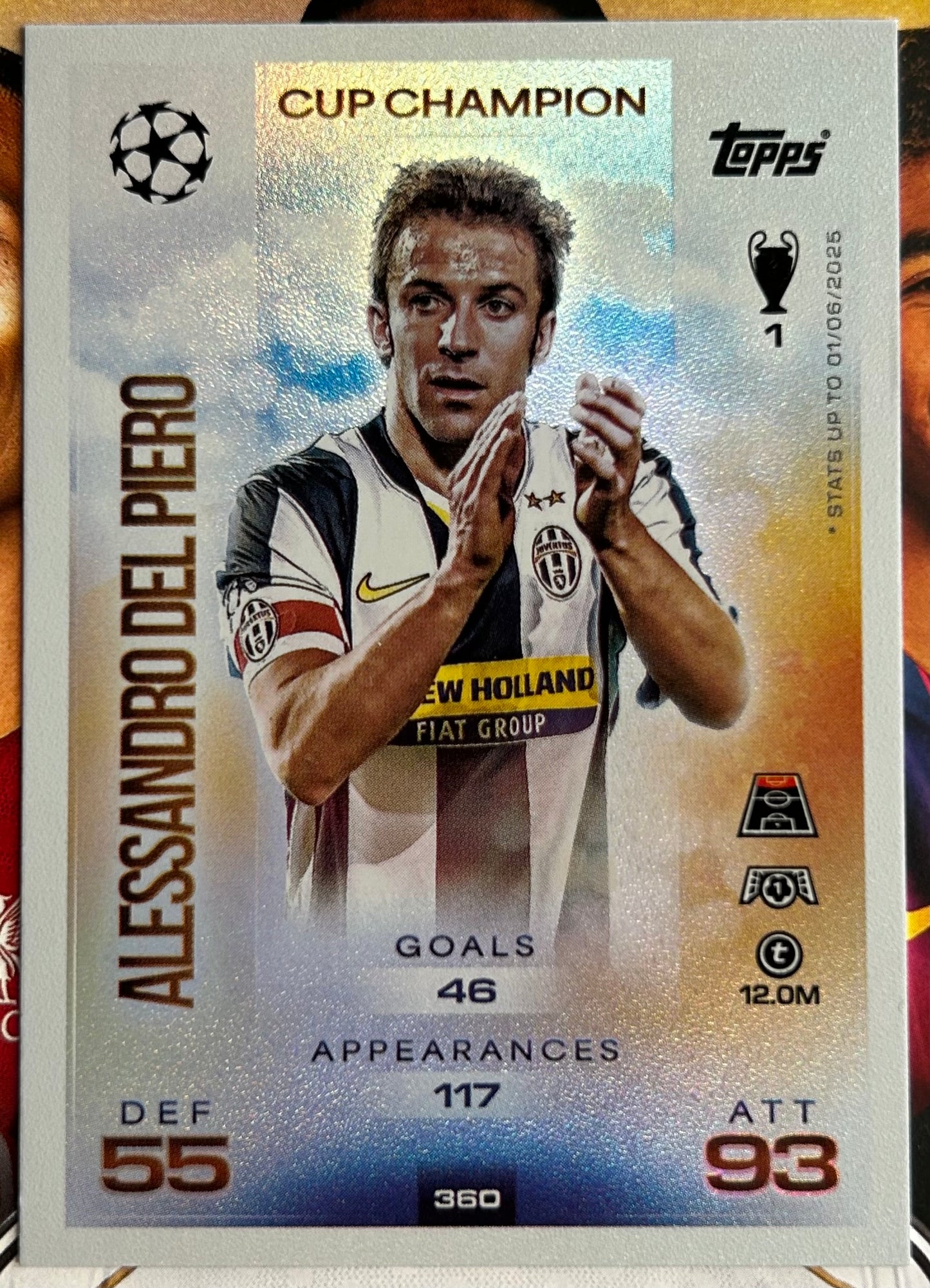 2025-26 Topps UCC Match Attax - CUP CHAMPIONS Rainbow Foil (#343-#360) 1:3 packs