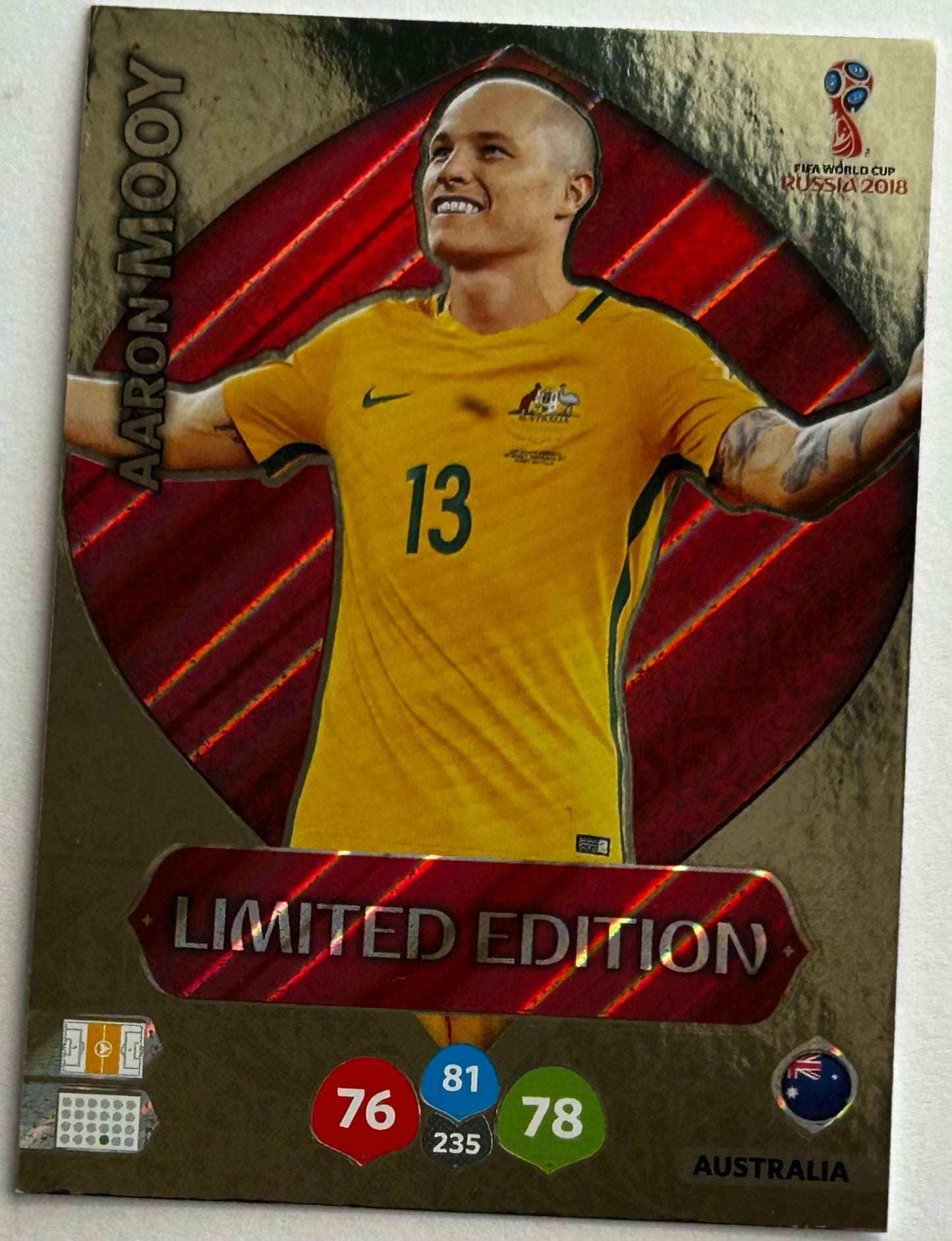 Panini Adrenalyn XL FIFA World Cup Russia 2018 - AARON MOOY (AUSTRALIA) Limited Edition