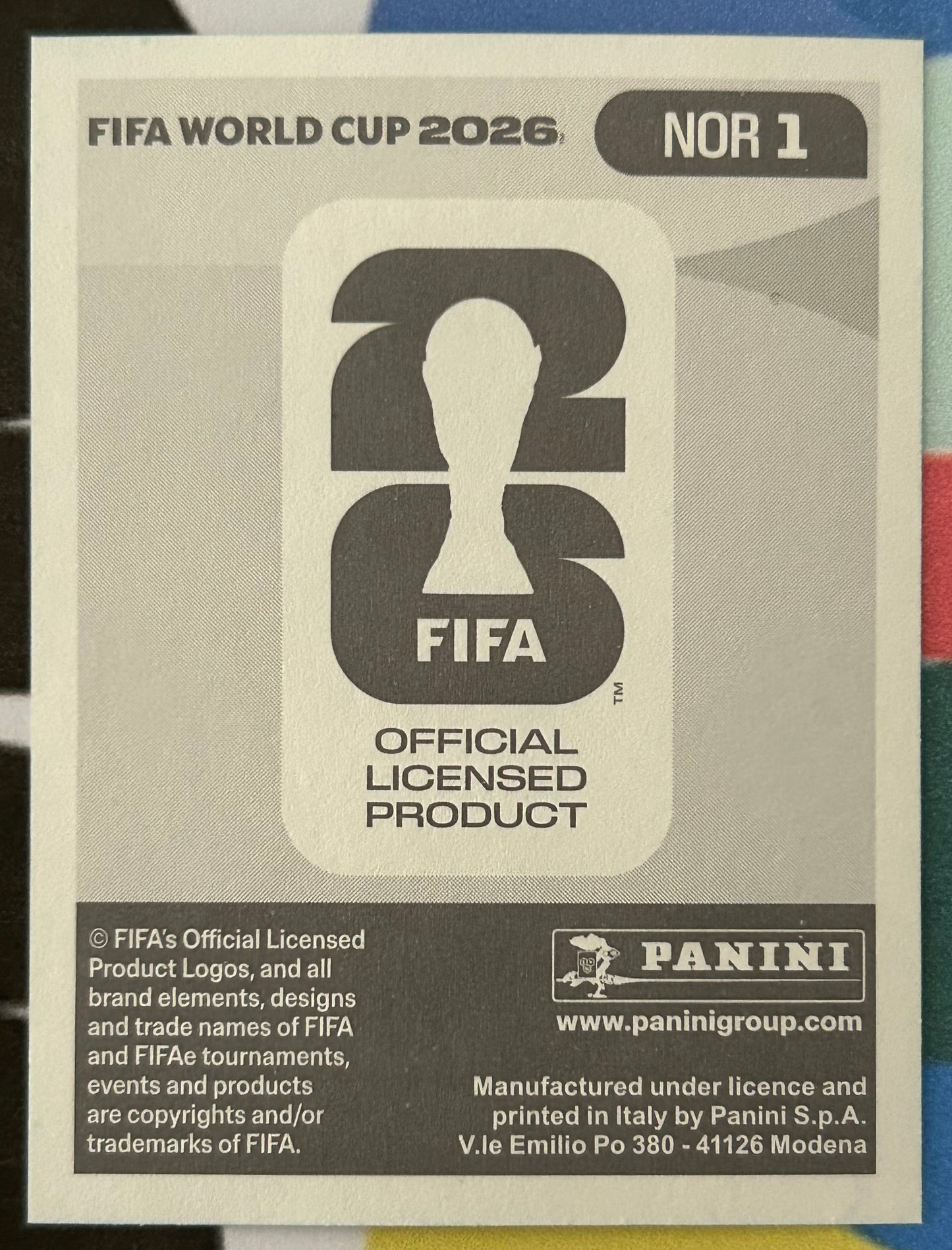 Panini FIFA World Cup 2026 Official Sticker Collection - EMBLEM (NORWAY) Foil Sticker NOR1