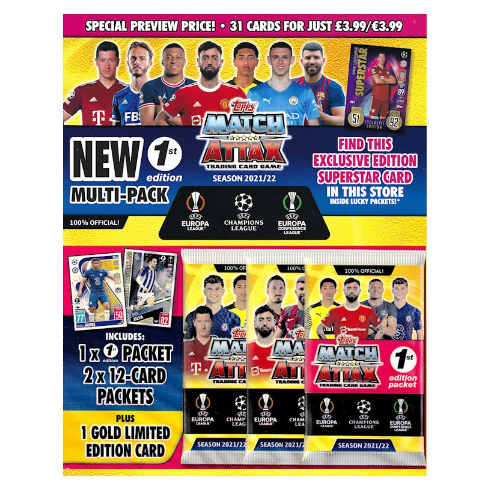2021-22 Topps Match Attax UEFA - 1st Edition Multi-Pack
