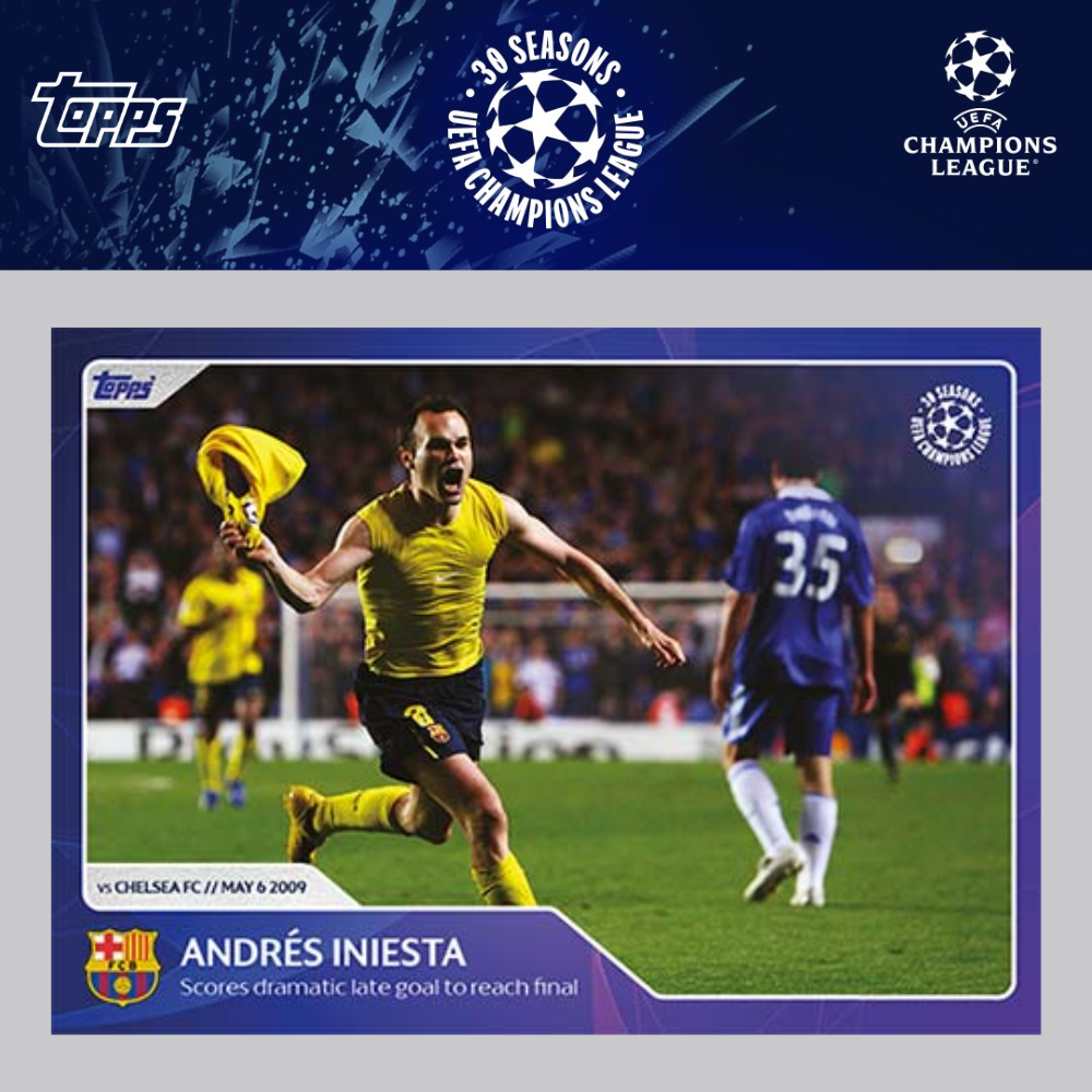 2023 Topps UEFA Champions League 30 Seasons Celebration - ANDRÉS INIESTA (FC BARCELONA) #039