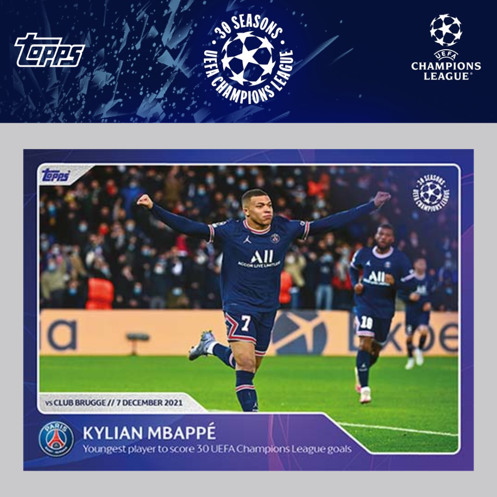 2023 Topps UEFA Champions League 30 Seasons Celebration - KYLIAN MBAPPE (PSG) #034