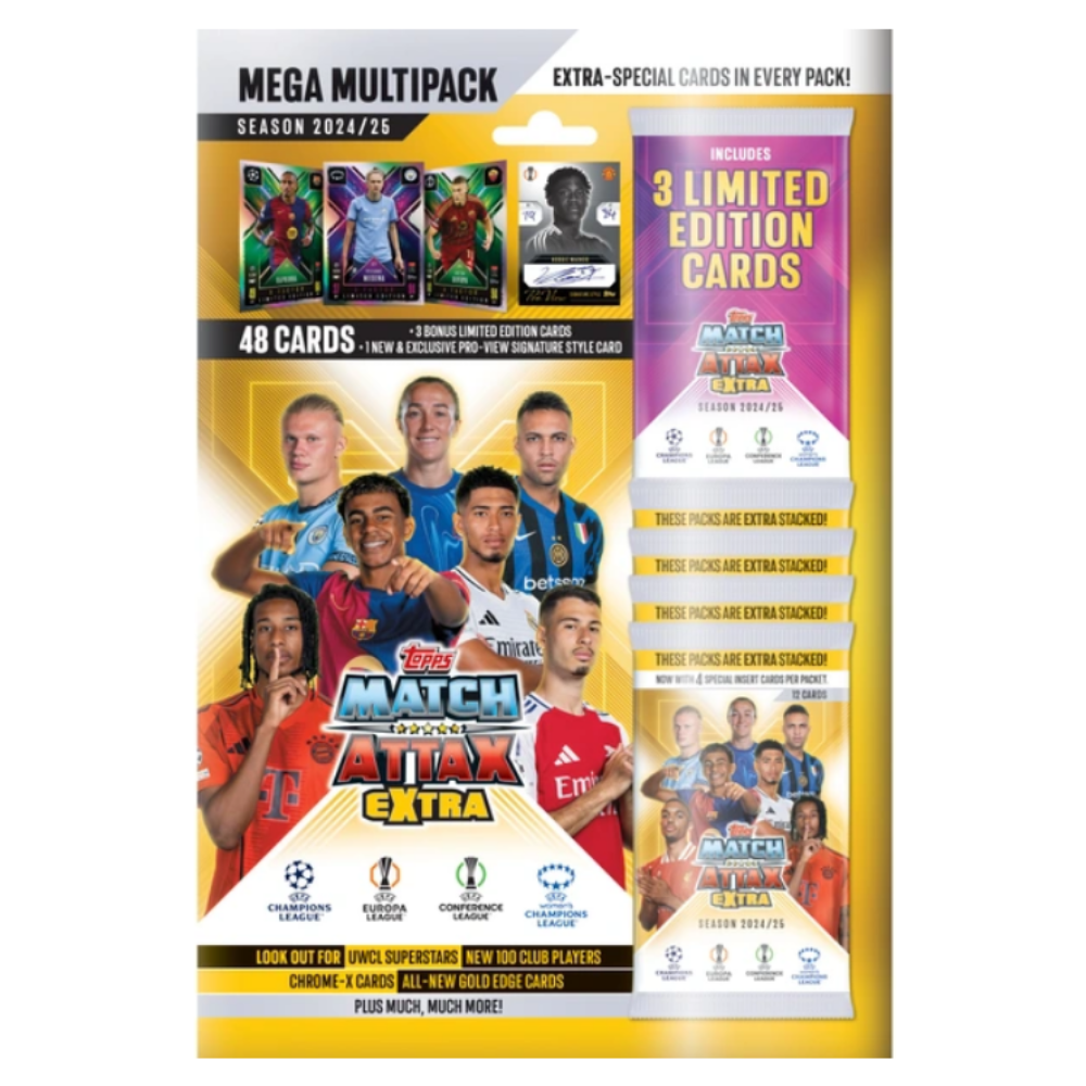 2024-25 Topps Match Attax Extra UEFA - MEGA MULTIPACK (including 3 Limited Editions)