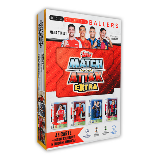 2024-25 Topps Match Attax Extra UEFA - BOX OFFICE BALLERS MEGA TIN #1 (48 Cards)