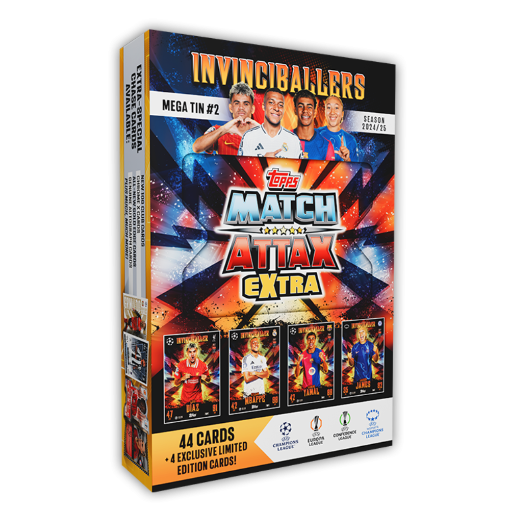 2024-25 Topps Match Attax Extra UEFA - INVINCIBALLERS MEGA TIN #2 (48 Cards)