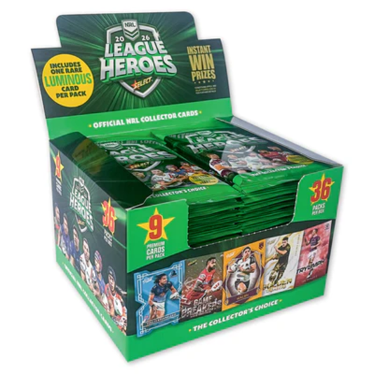 2026 Select NRL League Heroes - Trading Card Box (36 Packs)