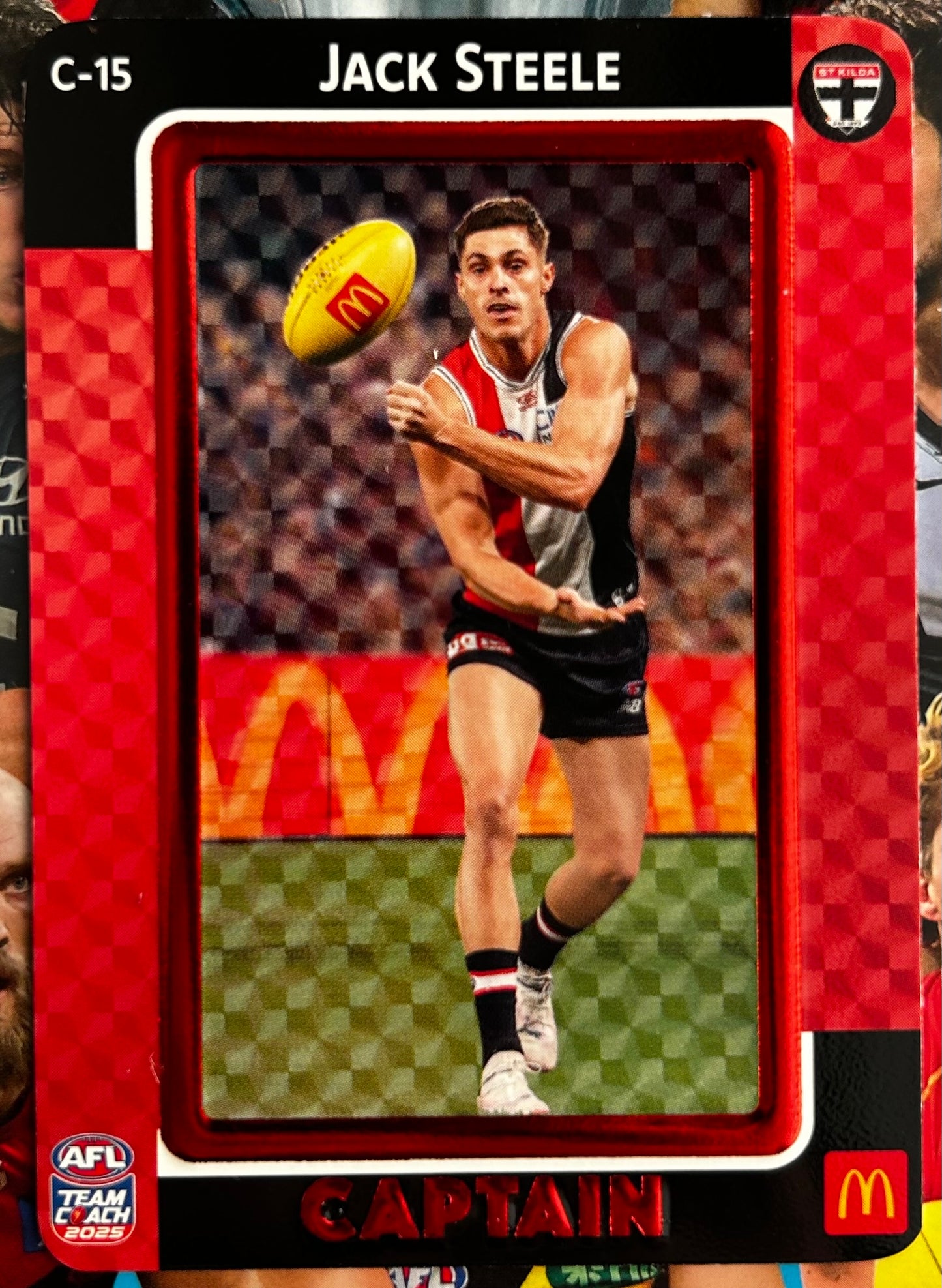 AFL Teamcoach 2025 Trading Card Collection - Single MACCAS MEN'S CAPTAINS RED Cards (C-01 to C-18)