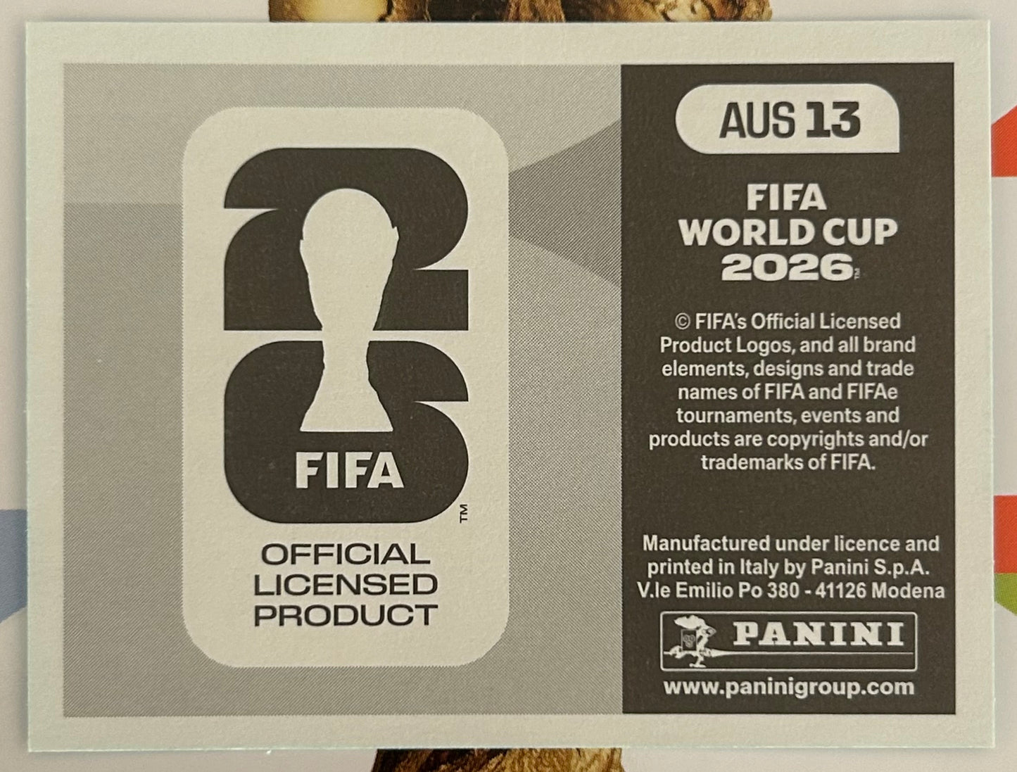 Panini FIFA World Cup 2026 Official Sticker Collection - TEAM PHOTO (AUSTRALIA) AUS13