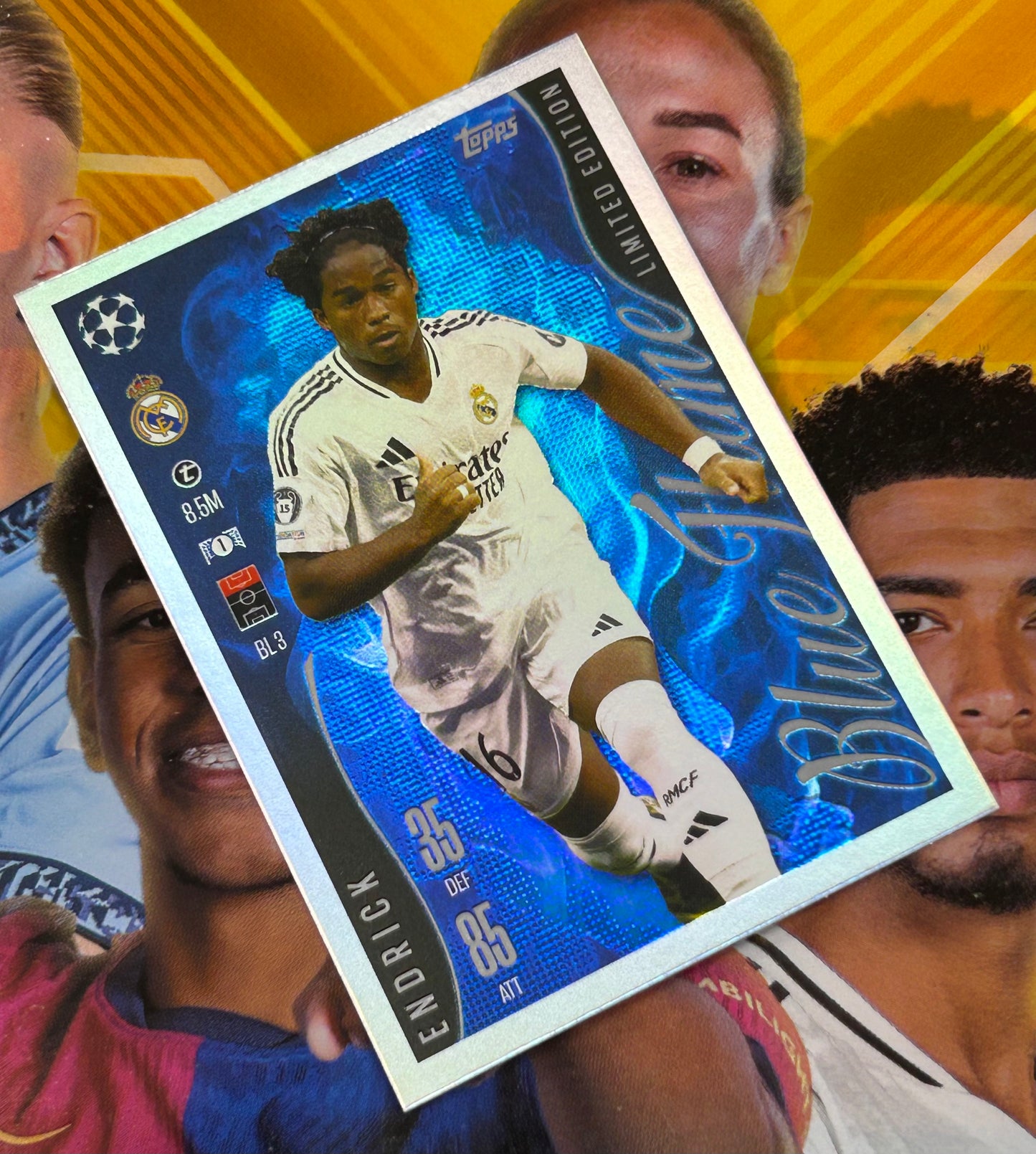 Topps 2024-25 Match Attax Extra UEFA - ENDRICK (REAL MADRID) Blue Flame Limited Edition #BL3
