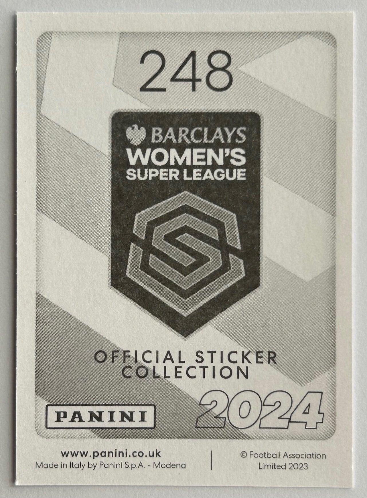 Panini Barclays Women's Super League 2024 - Single TOTTENHAM HOTSPUR Stickers (#232 - #248)