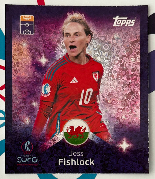 Topps UEFA Women's EURO 2025 Sticker Collection - JESS FISHLOCK (WALES) Shining Stars Holo Foil #162