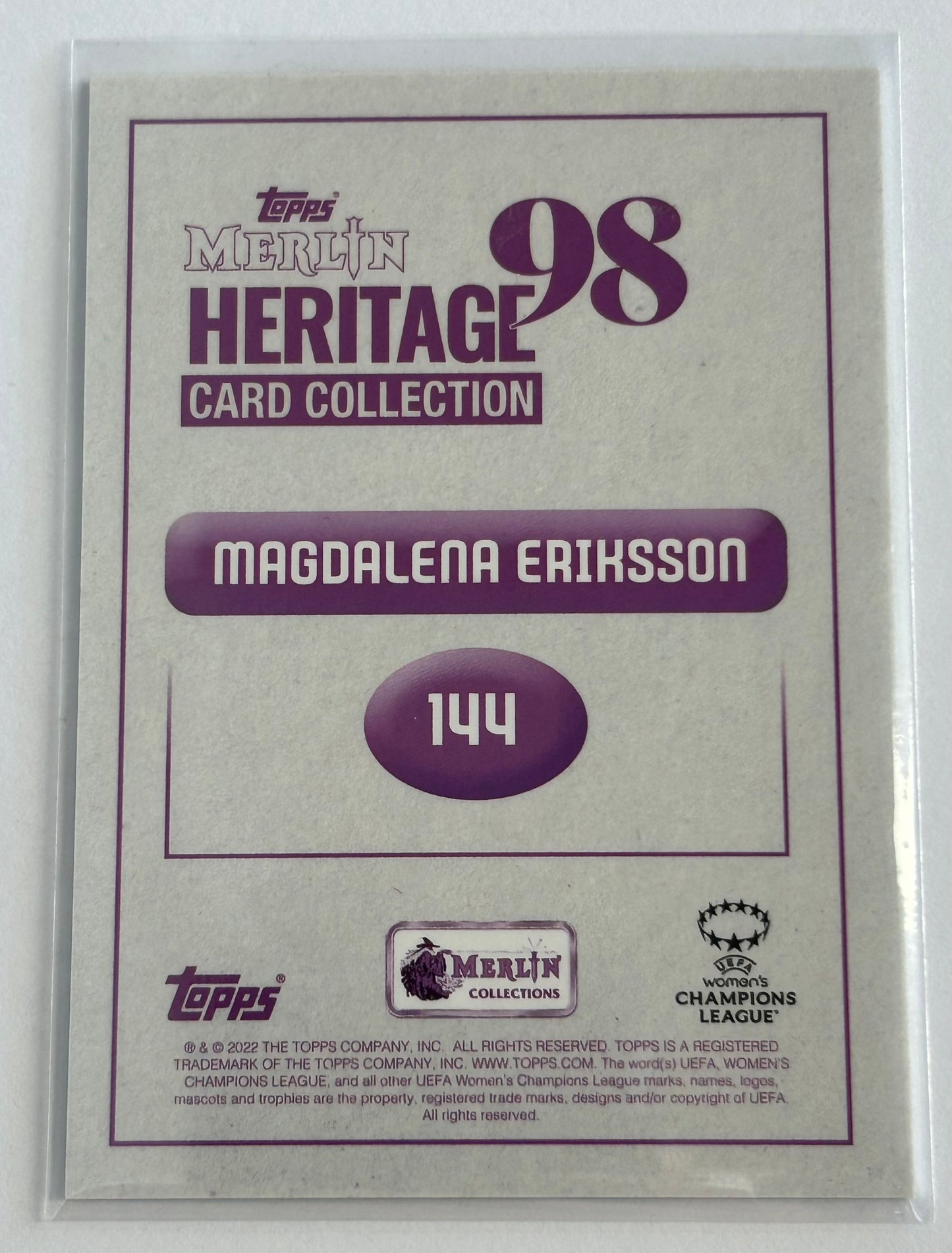 2022-23 Topps Merlin Heritage 98 UEFA - MAGDALENA ERIKSSON (CHELSEA) Foil Captain #144