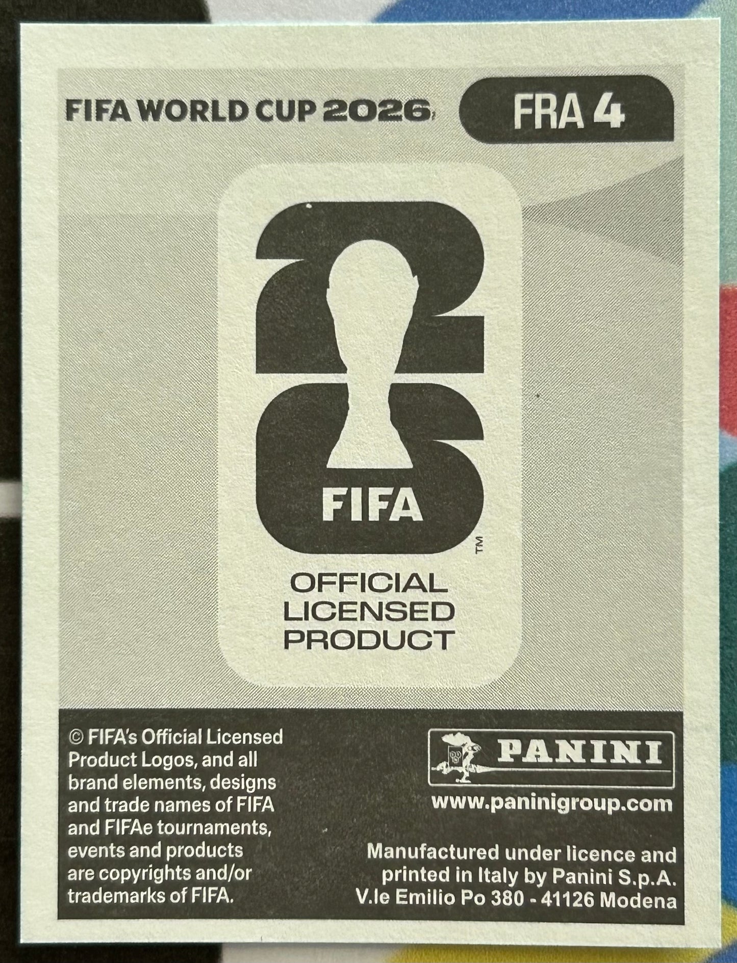 Panini FIFA World Cup 2026 Official Sticker Collection - WILLIAM SALIBA (FRANCE) FRA4