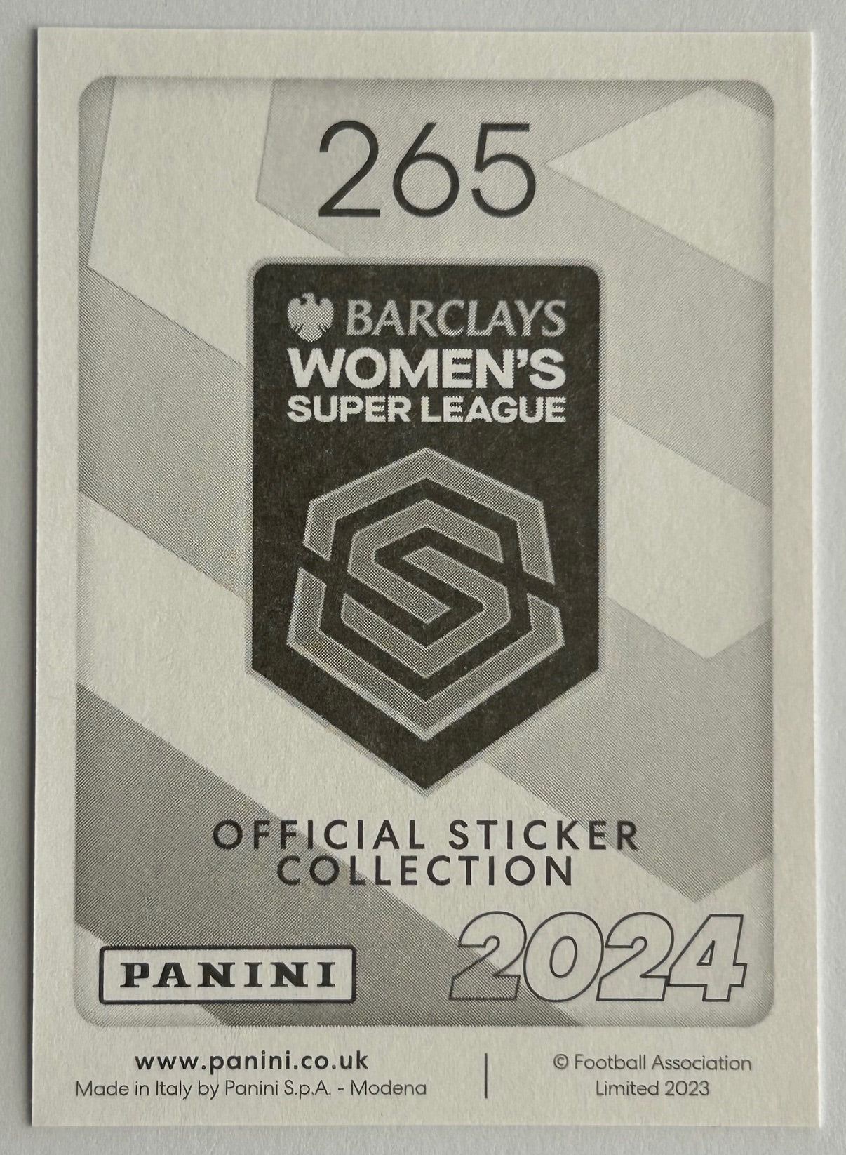 Panini Barclays Women's Super League 2024 - Single WEST HAM UNITED Stickers (#249 - #265)