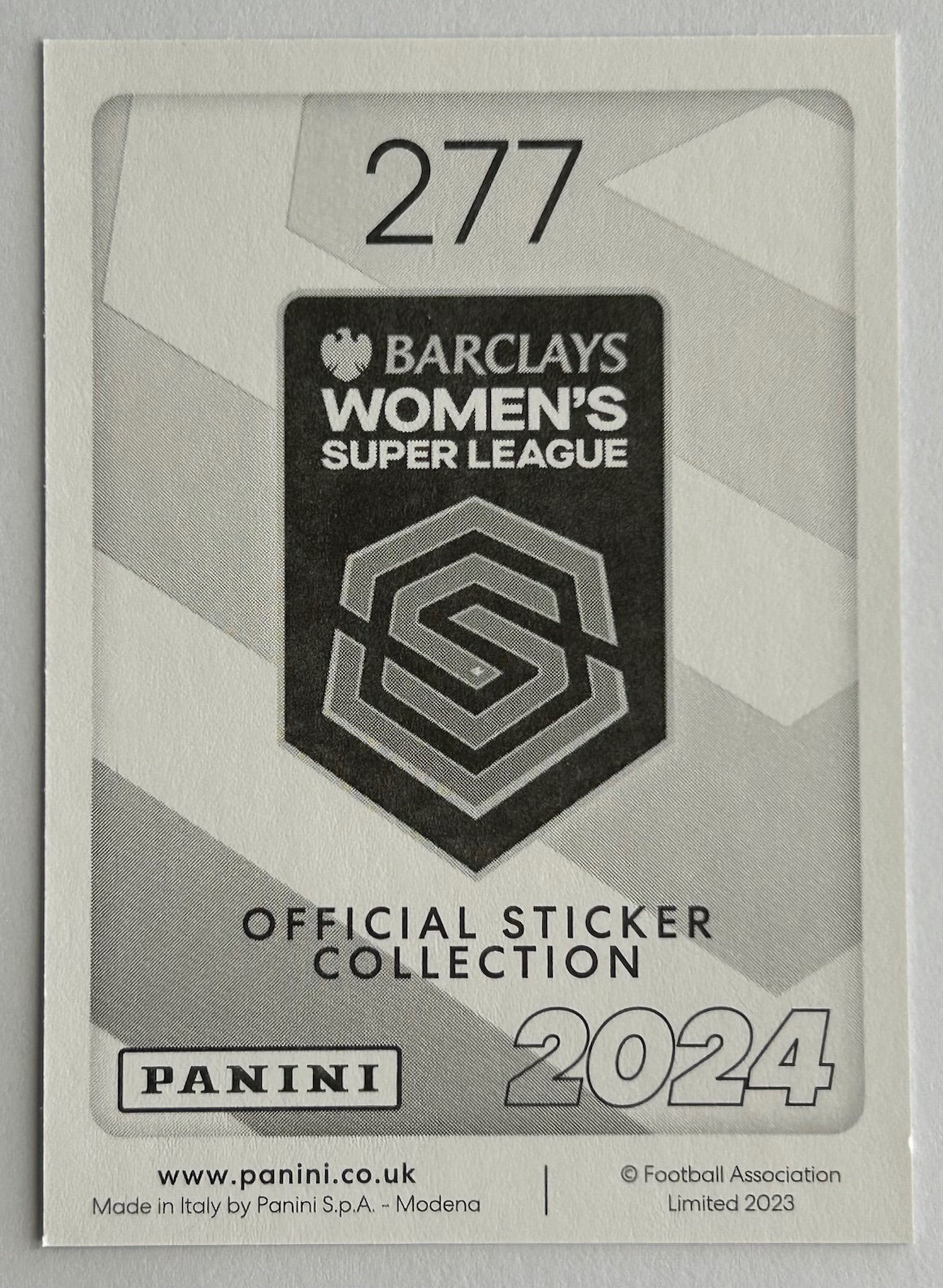 Panini Barclays Women's Super League 2024 - Single ONES TO WATCH Stickers (#266 - #277)