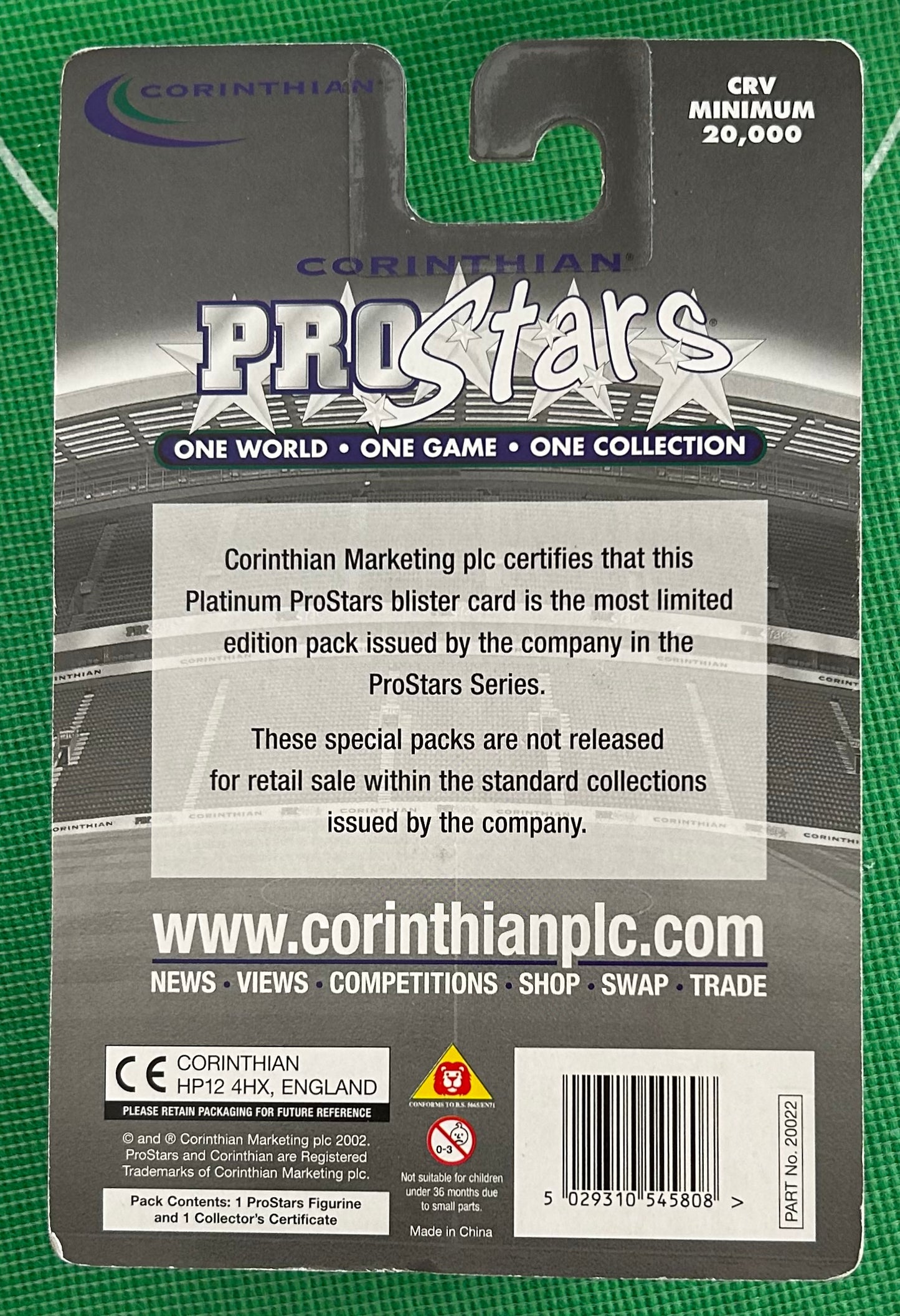 Corinthian Prostars Platinum - JON DAHL TOMASSON (DENMARK) Away Kit PP958 /360 *See Condition Notes*