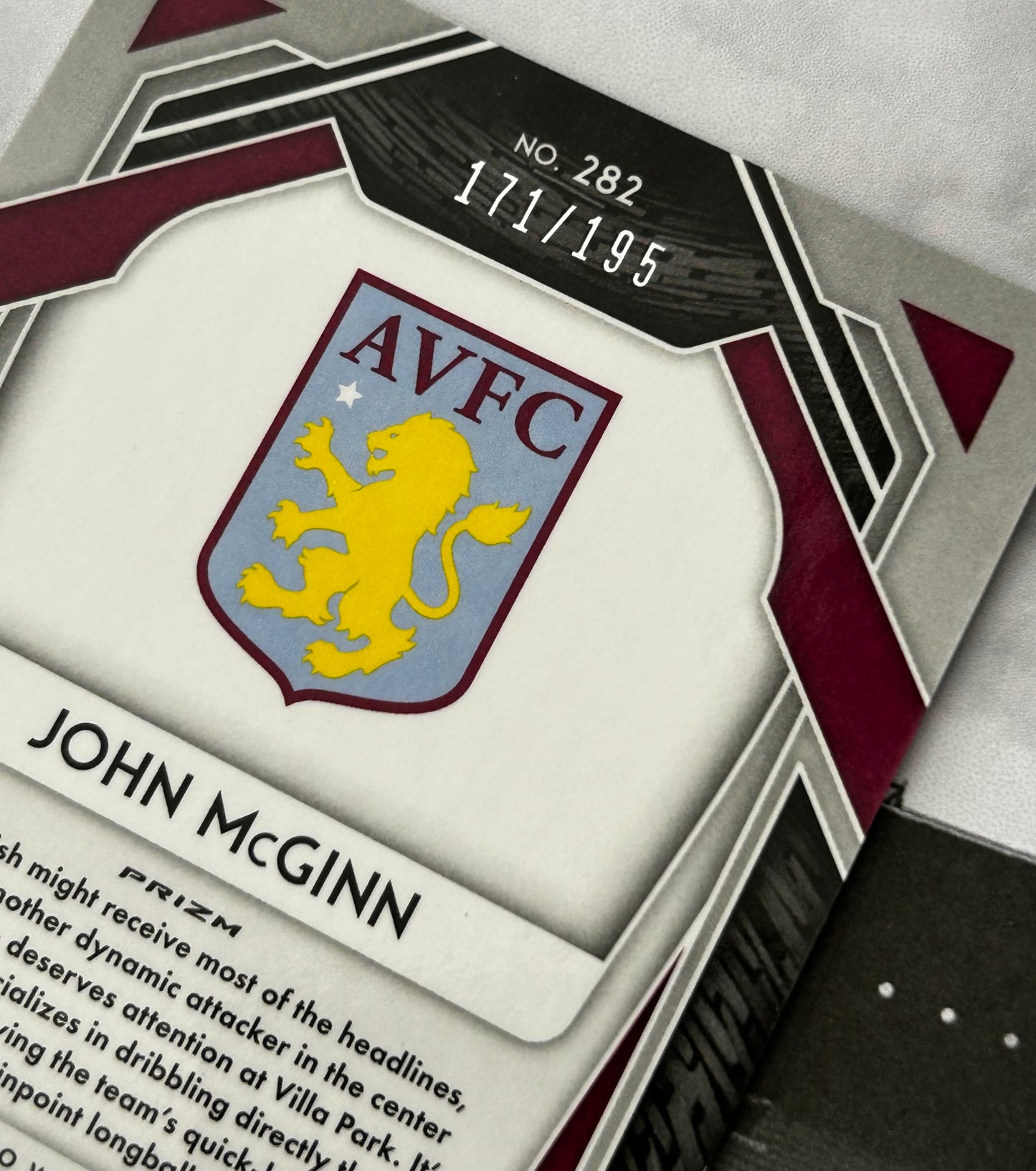 2020-21 Panini Prizm Premier League Soccer - JOHN McGINN (ASTON VILLA) Breakaway Blue Parallel #282 /195