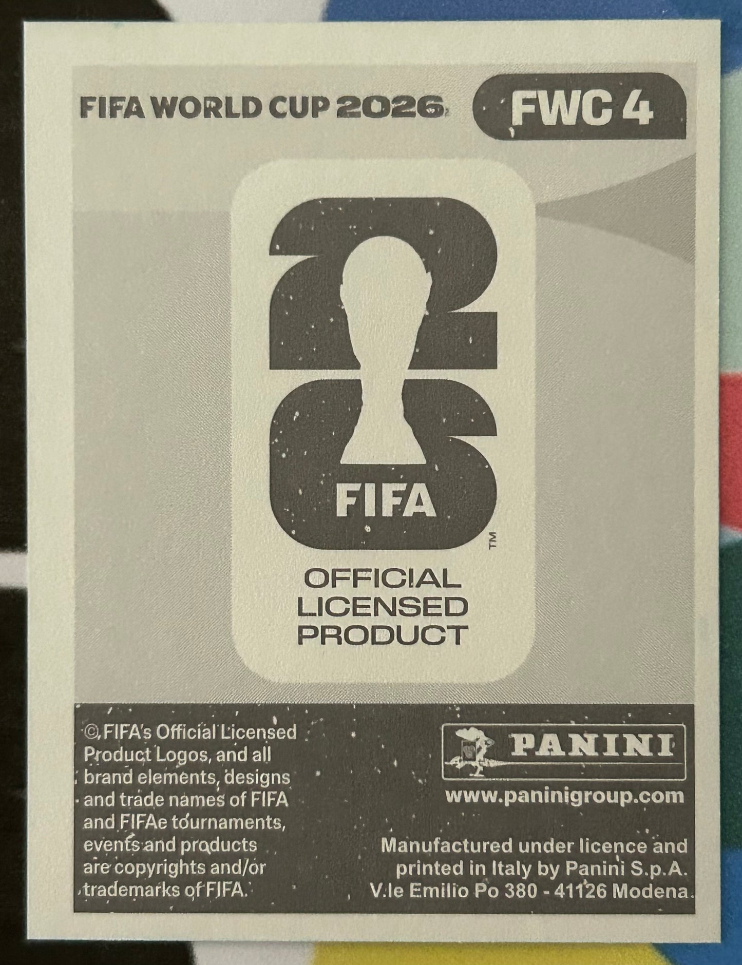 Panini FIFA World Cup 2026 Official Sticker Collection - OFFICIAL SLOGAN Foil Sticker FWC4