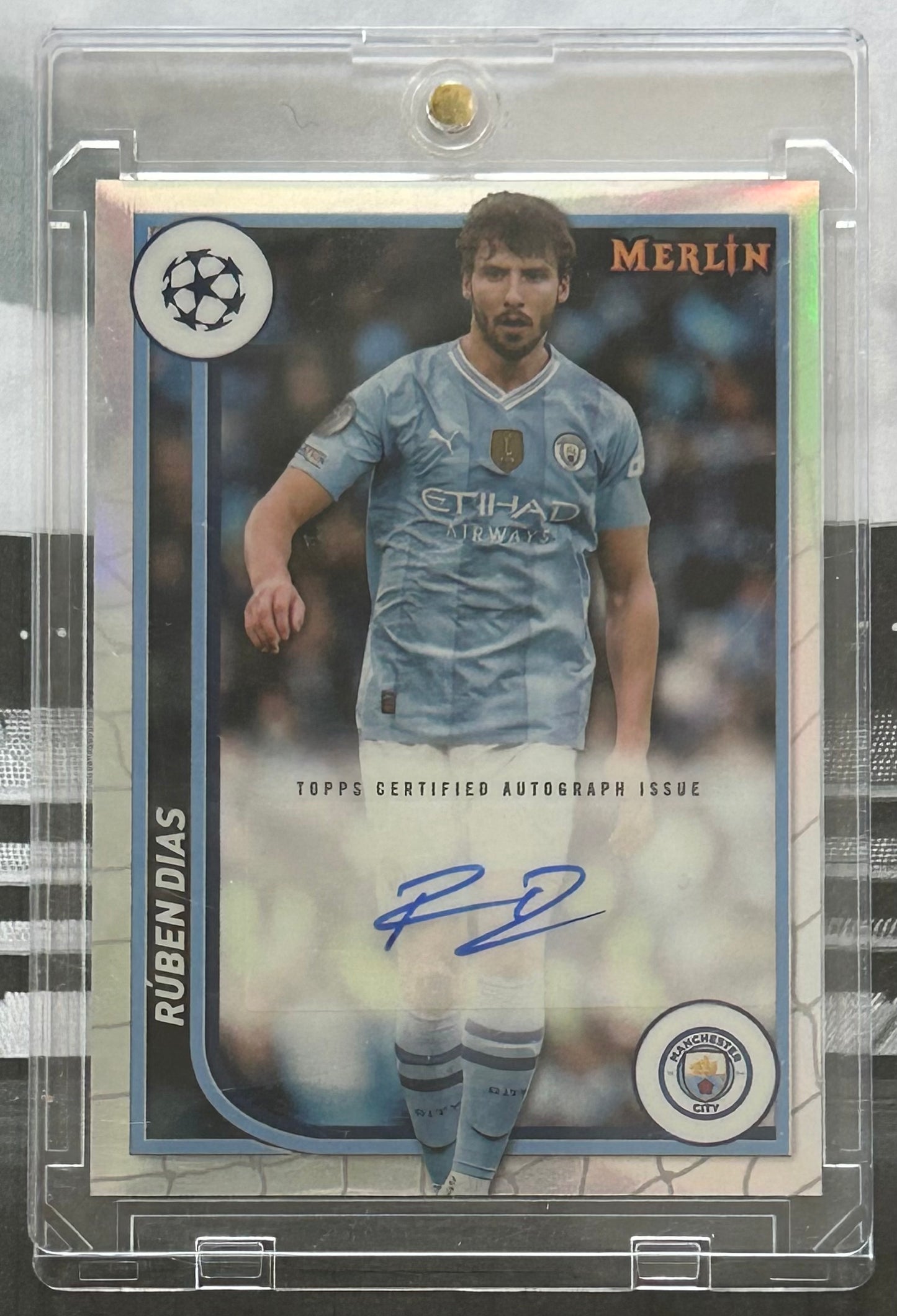 2023-24 Topps Merlin UEFA Club Competitions - RUBEN DIAS (MAN CITY) Certified Autograph Card #AH-RD