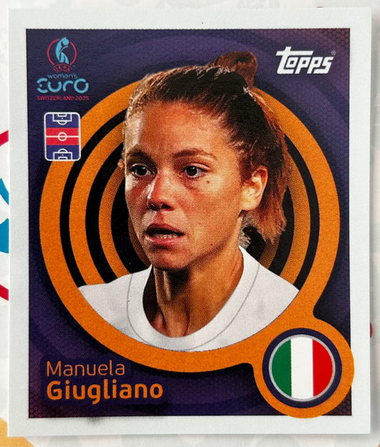 Topps UEFA Women's EURO 2025 Sticker Collection - MANUELA GIUGLIANO (ITALY) WEuro Hotshot #141