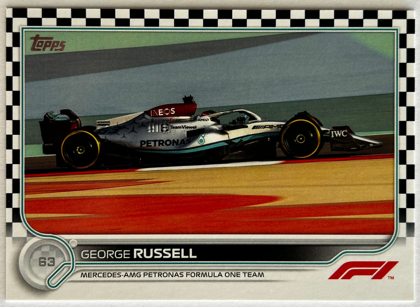 Topps Formula One Flagship 2022 - GEORGE RUSSELL (MERCEDES-AMG PETRONAS) #112 Checker Flag Parallel