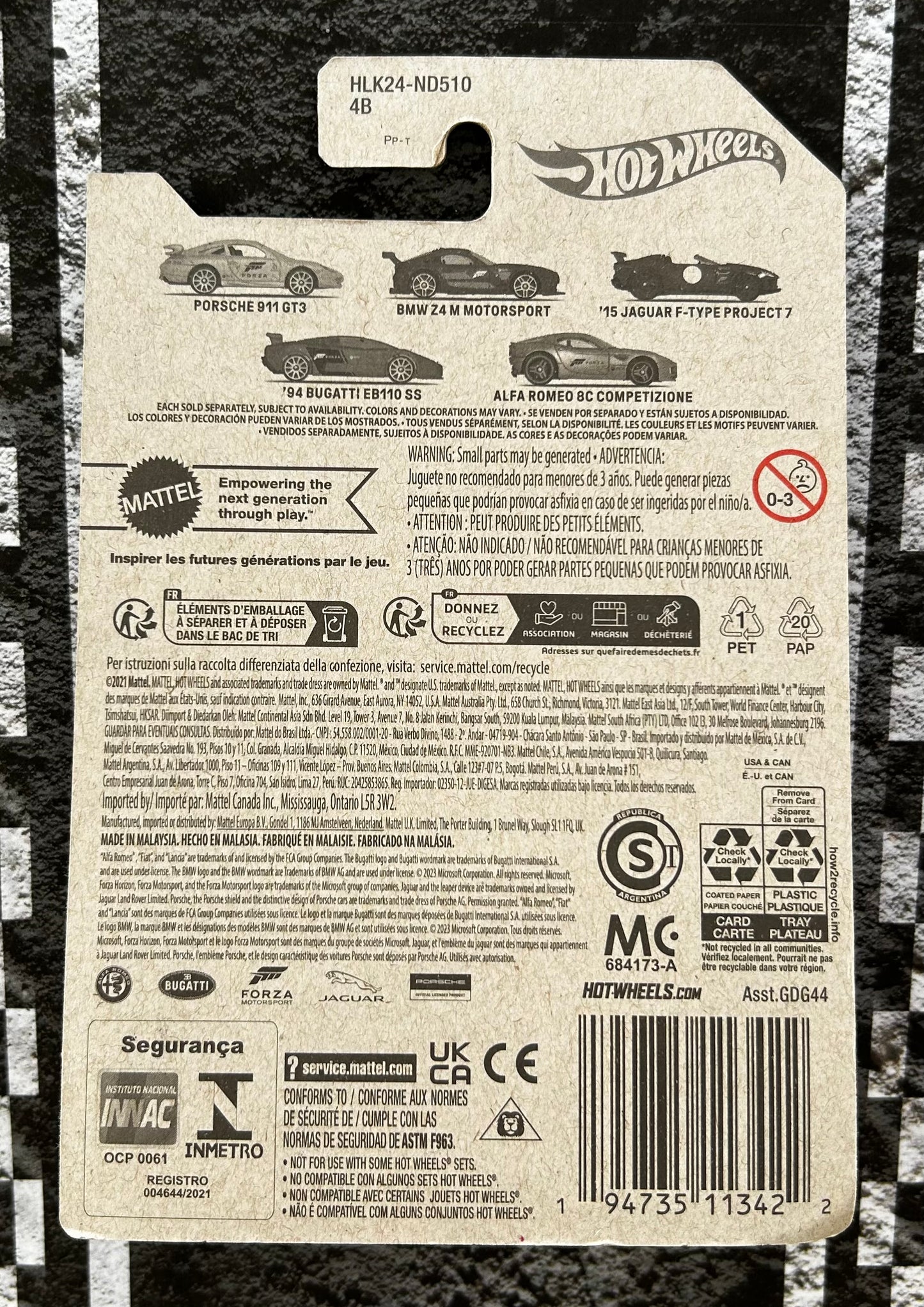 Mattel Hot Wheels Diecast 1:64 - Alfa Romeo 8C Competizione 5/5 Forza series