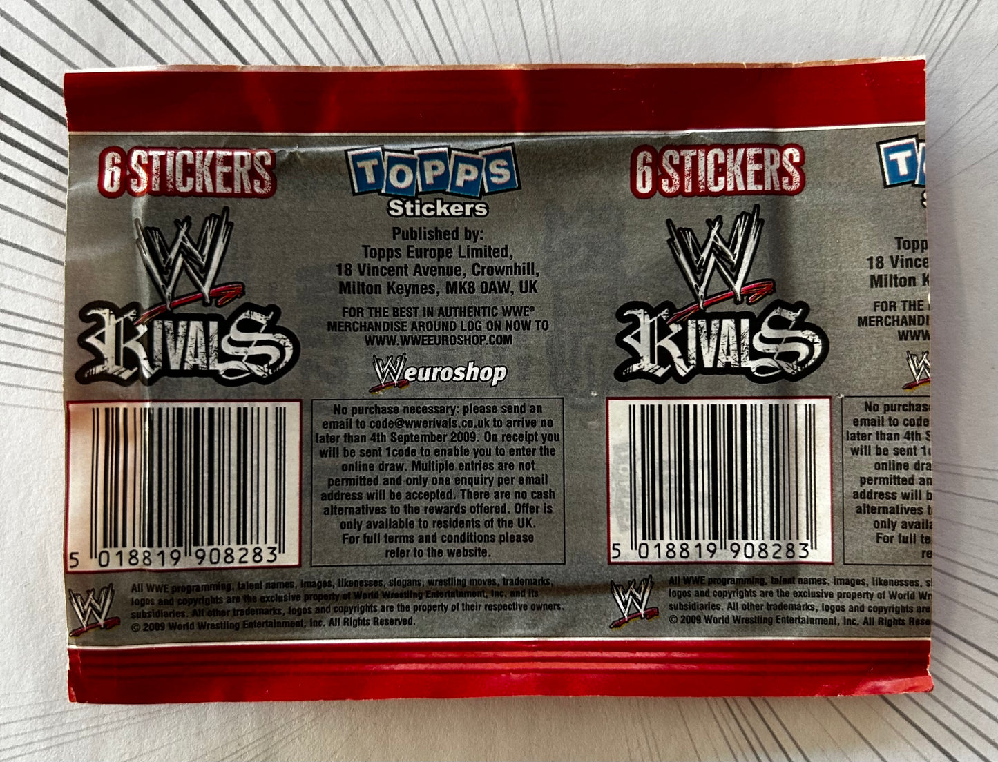 Topps WWE Rivals (2009) Sticker Collection - Sticker Packets