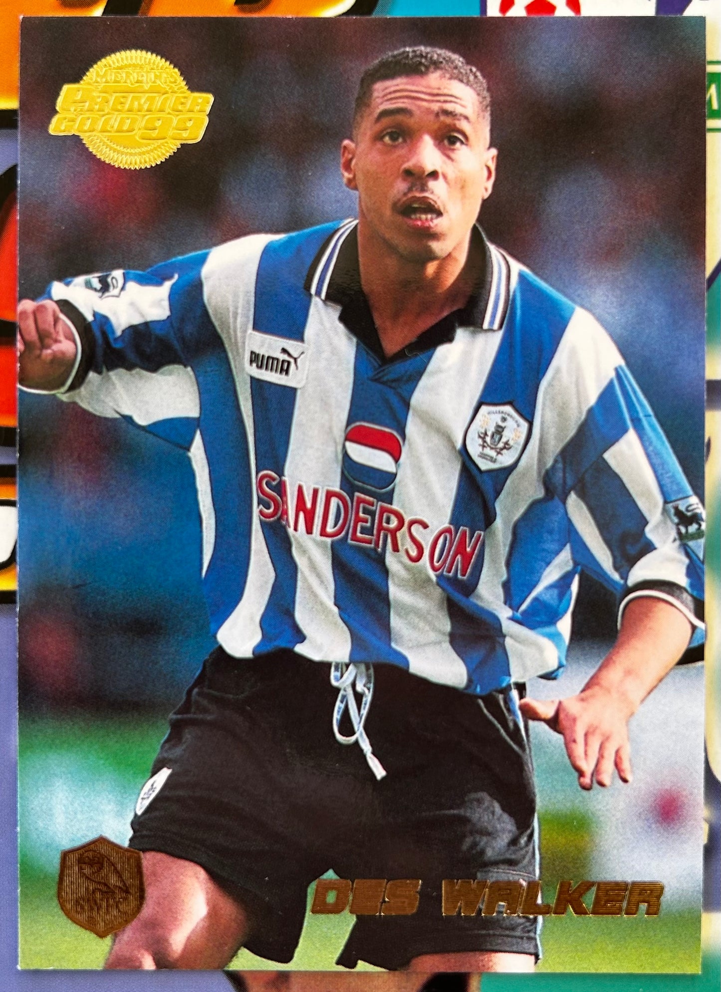Merlin's Premier Gold 99 Trading Cards - DES WALKER (SHEFFIELD WEDNESDAY) #116