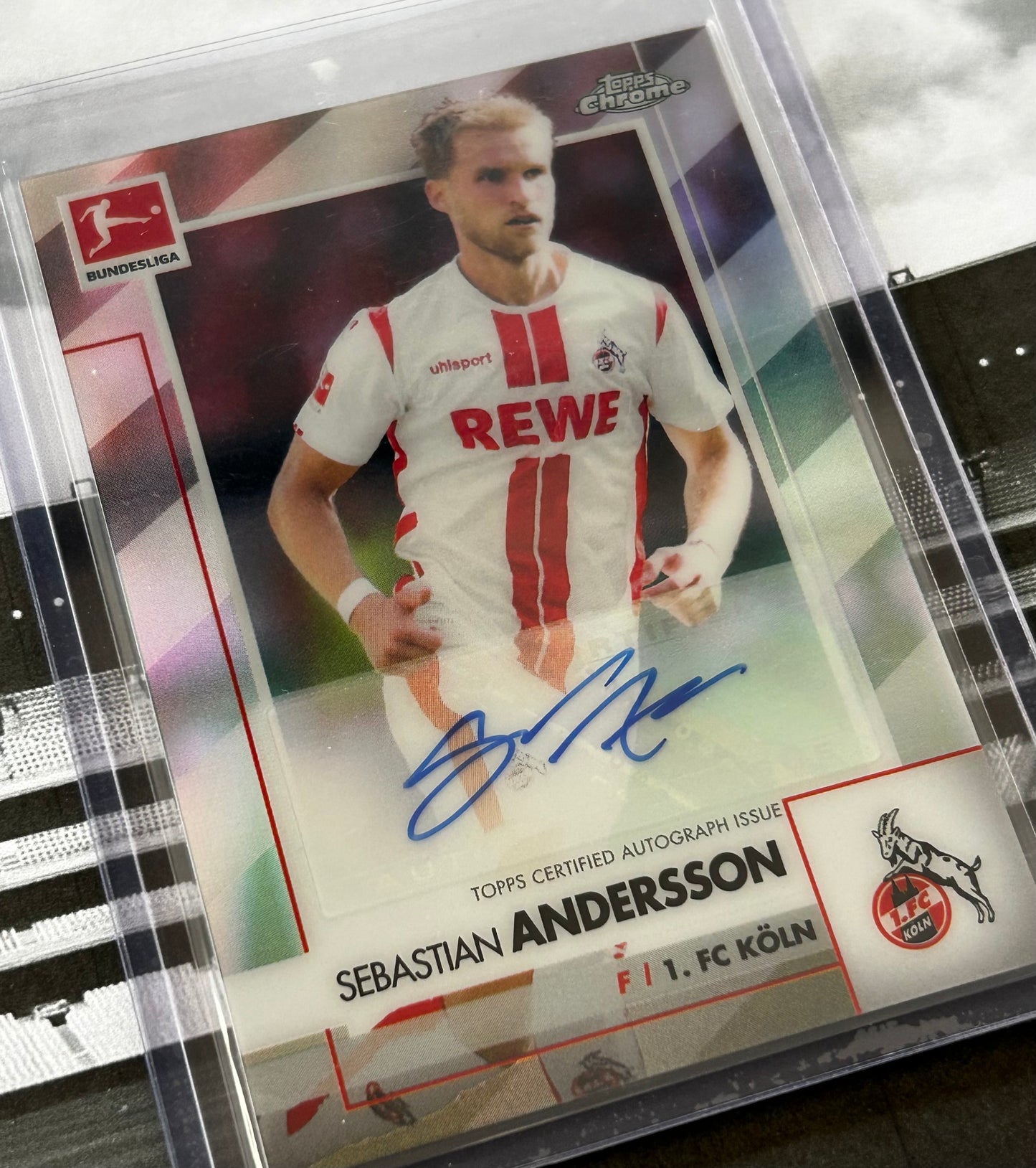 2020-21 Topps Chrome Bundesliga - SEBASTIAN ANDERSSON (1. FC KOLN) Autograph Card #BCA-SAN
