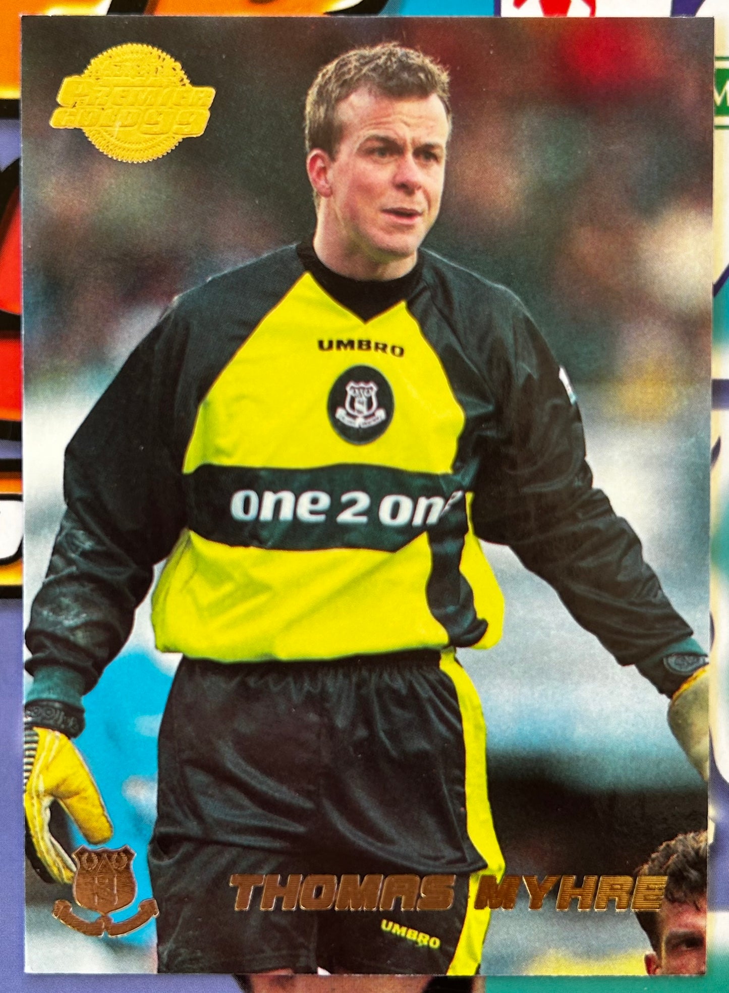 Merlin's Premier Gold 99 Trading Cards - THOMAS MYHRE (EVERTON) #54