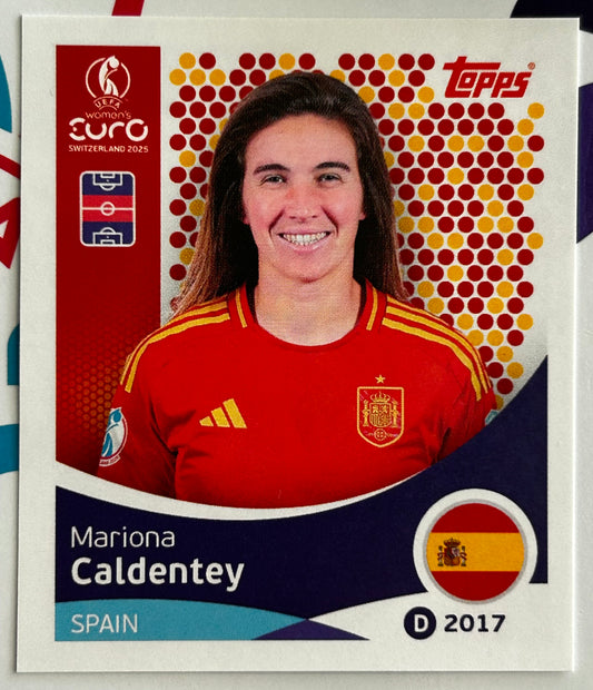 Topps UEFA Women's EURO 2025 Sticker Collection - MARIONA CALDENTEY (SPAIN) #104