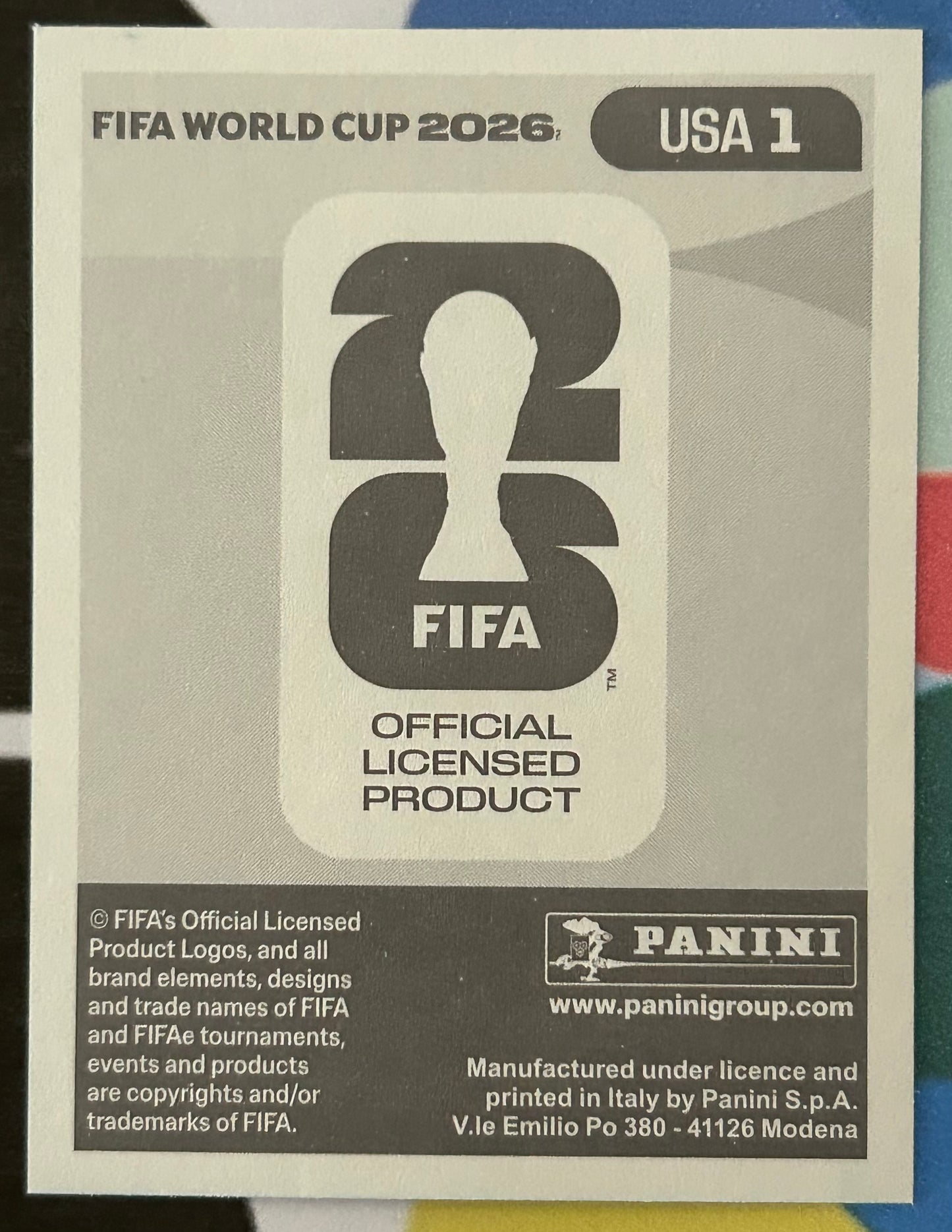 Panini FIFA World Cup 2026 Official Sticker Collection - EMBLEM (UNITED STATES) Foil Sticker USA1