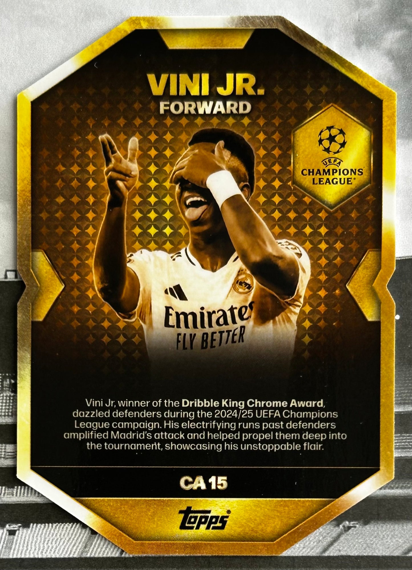 2025-26 Topps UCC Match Attax - VINI JR. (REAL MADRID) Chrome Award Winner CA15