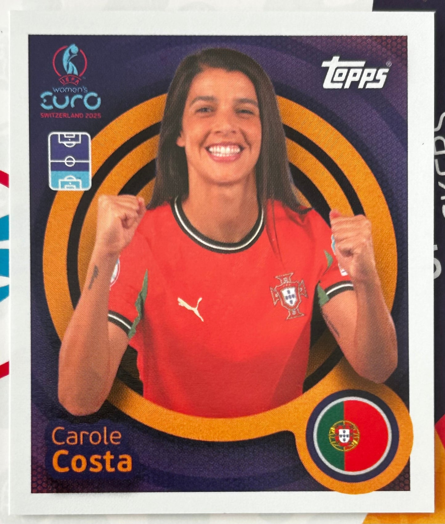 Topps UEFA Women's EURO 2025 Sticker Collection - CAROLE COSTA (PORTUGAL) WEuro Hotshot #109