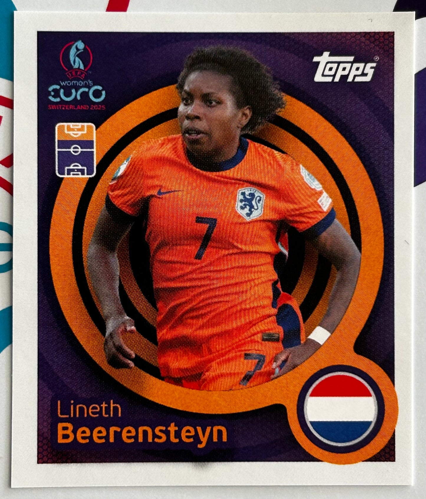 Topps UEFA Women's EURO 2025 Sticker Collection - LINETH BEERENSTEYN (NETHERLANDS) WEuro Hotshot #285