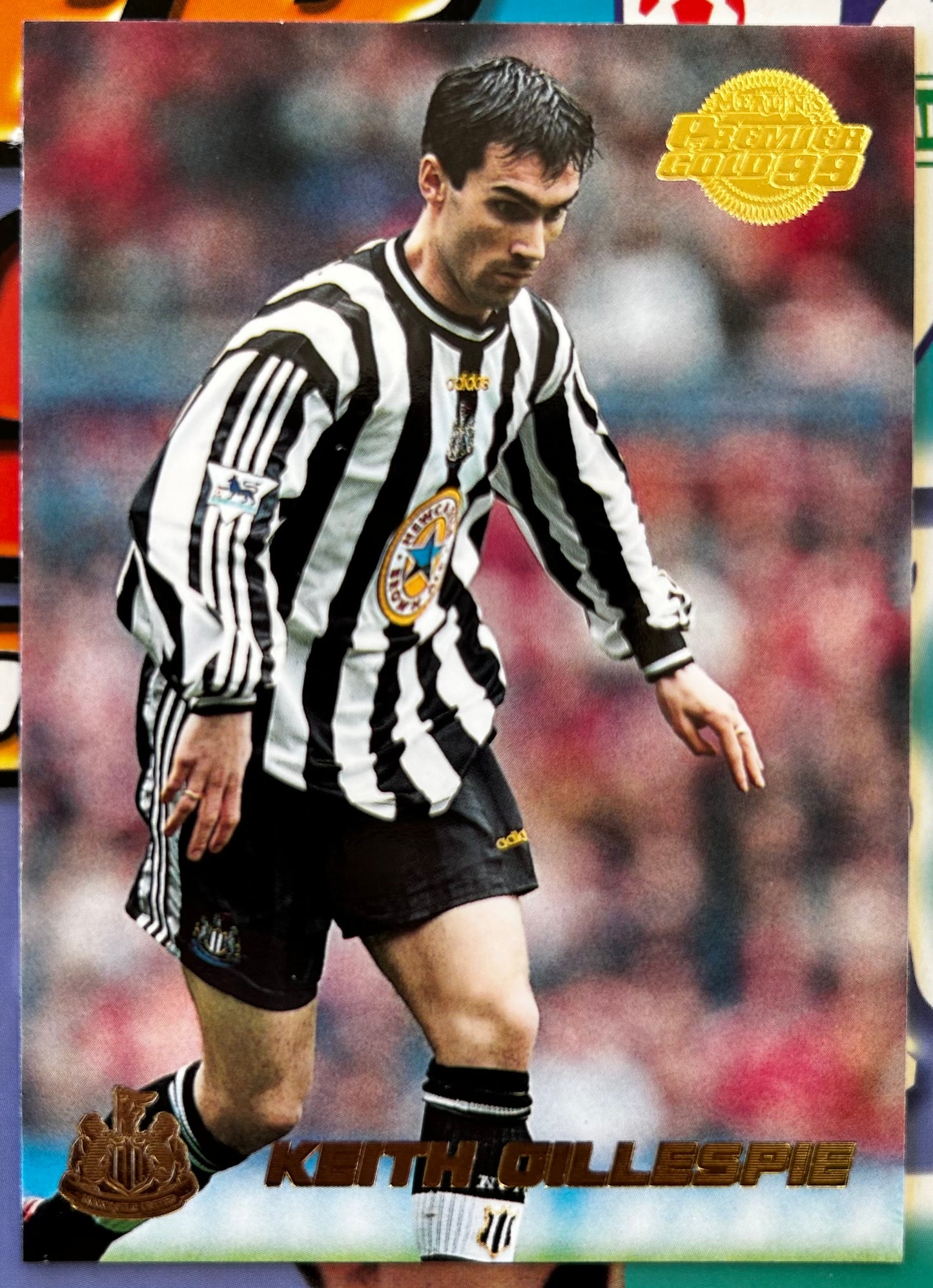 Merlin's Premier Gold 99 Trading Cards - KEITH GILLESPIE (NEWCASTLE UNITED) #105