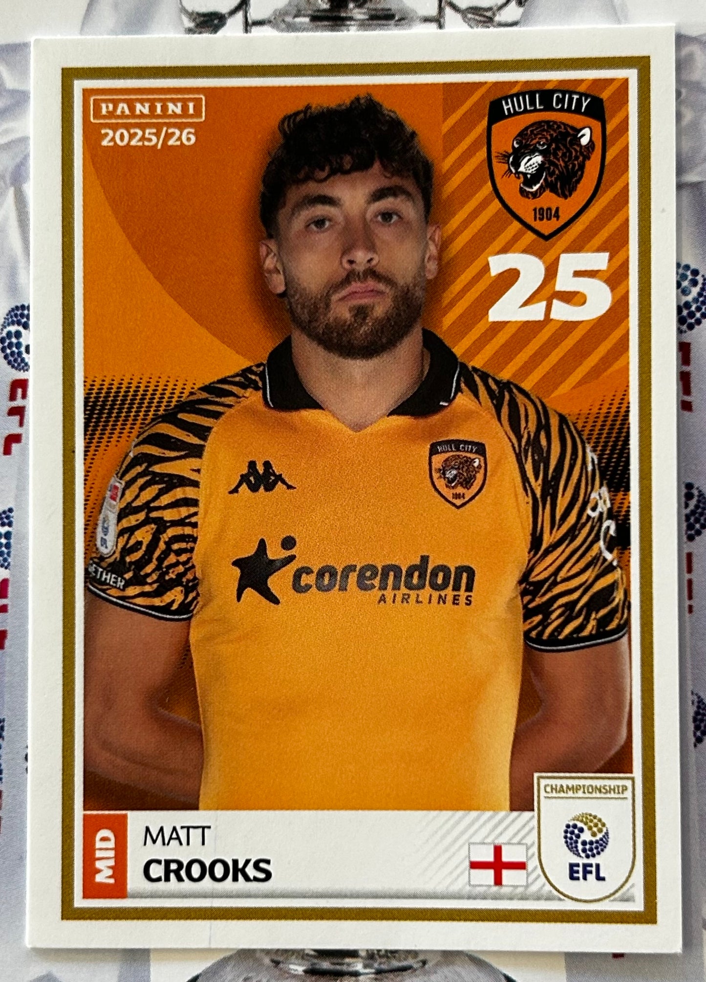 Panini EFL 2025-26 Sticker Collection - Single HULL CITY Stickers (#125 - #142)